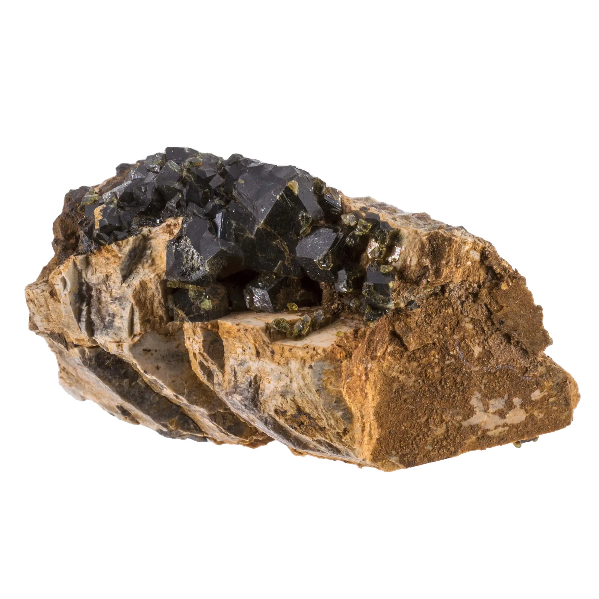 Grenat andradite - mélanite - orthose - CRISTAL SOURCES