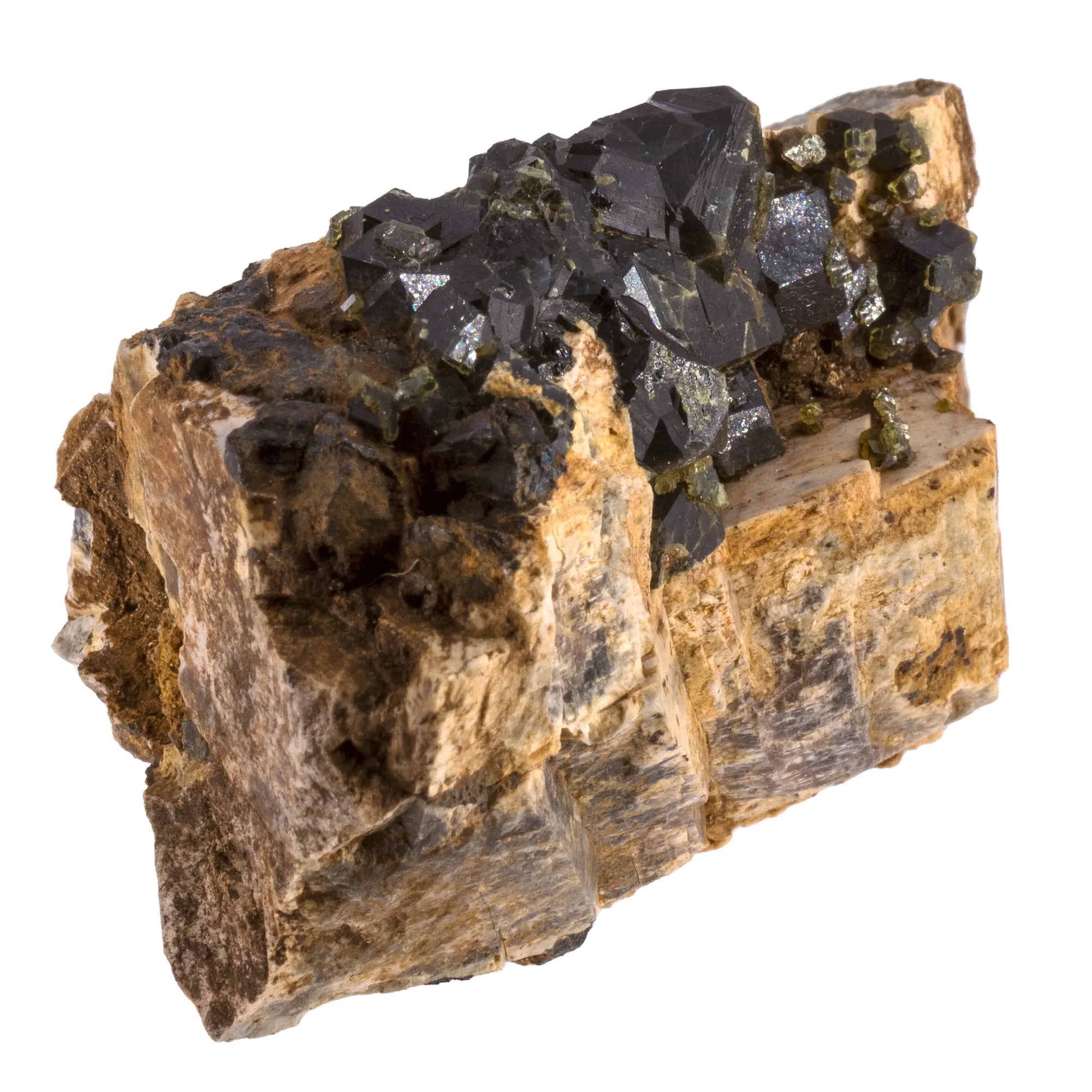 Grenat andradite - mélanite - orthose - CRISTAL SOURCES