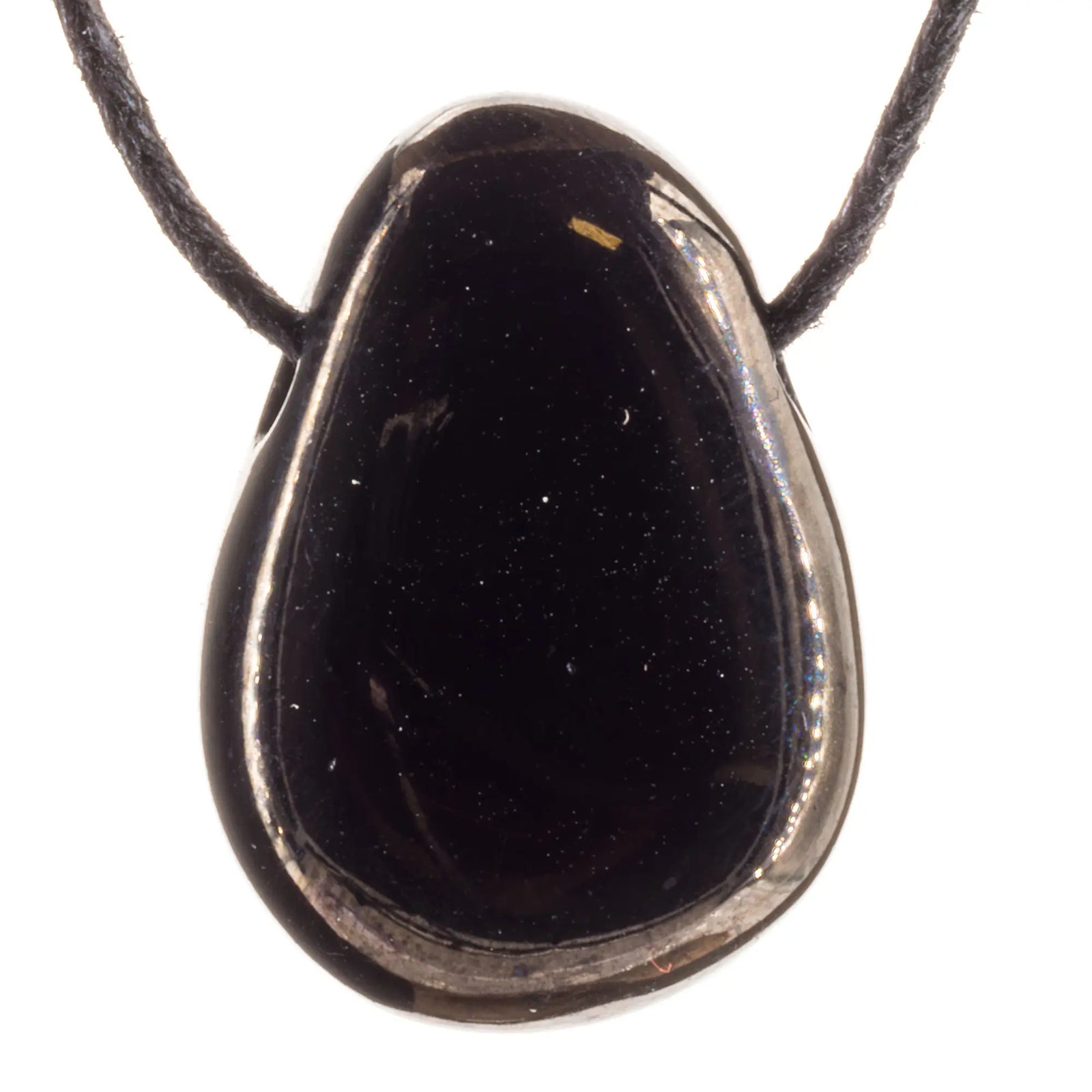 Pendentif jais - pierre percée - 2 à 2,5 cm - pendentif-jais-percee-jaipc1 - CRISTAL SOURCES