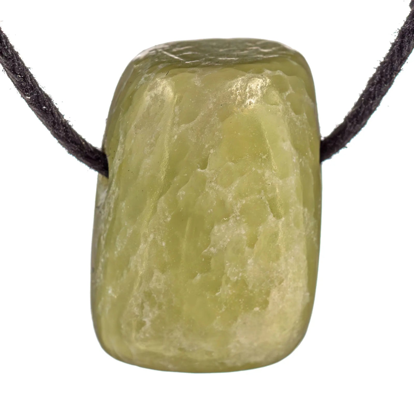 Pendentif jade néphrite - pierre percée - 2 cm - Suisse - CRISTAL SOURCES
