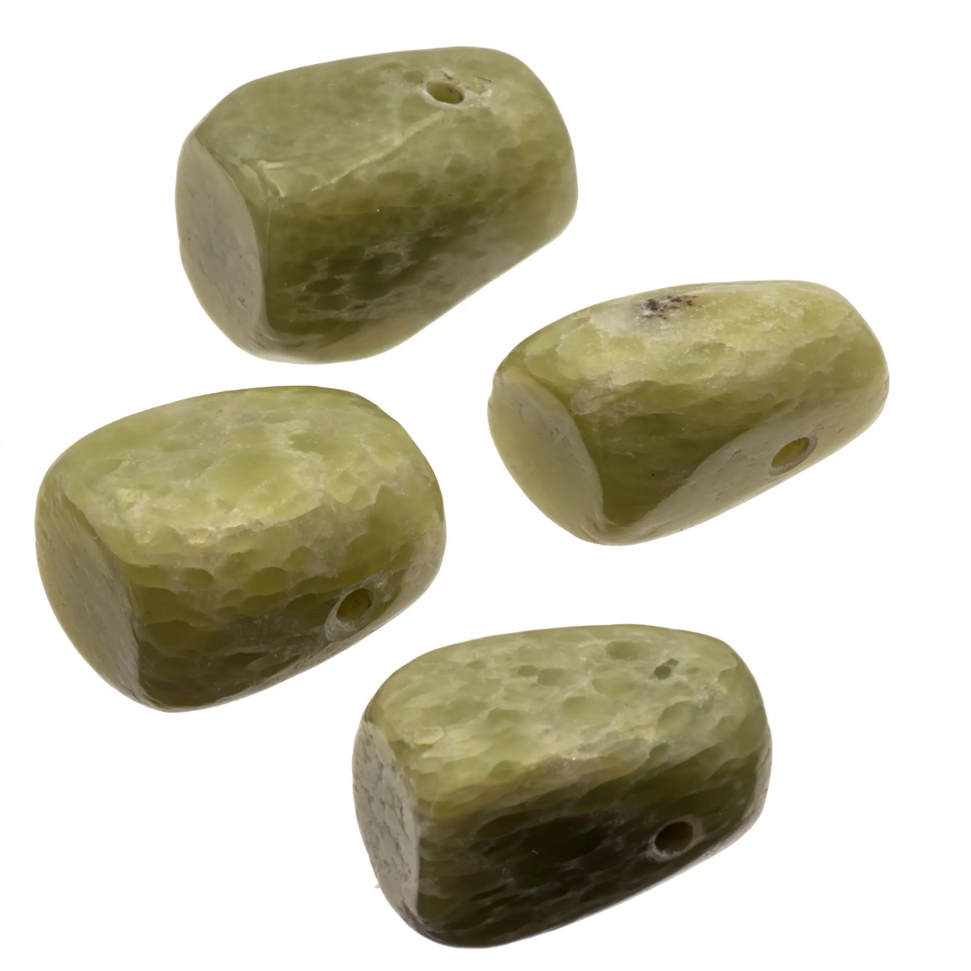 Pendentif jade néphrite - pierre percée - 2 cm - Suisse - CRISTAL SOURCES