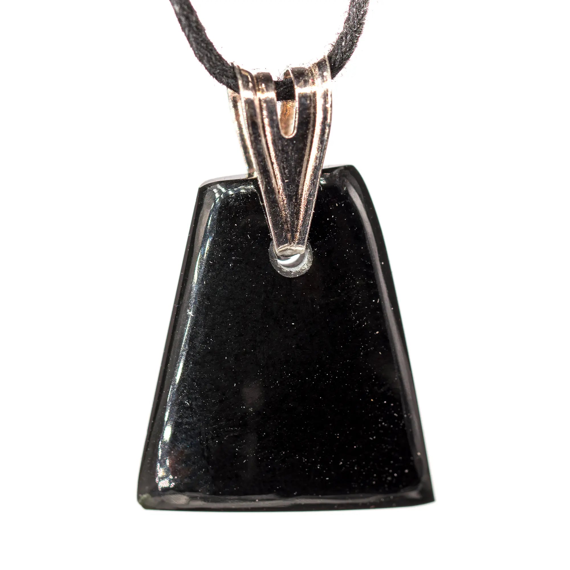 Pendentif jade noir argent - trapèze - pendentif-argent-jade-noir-jnopd3 - CRISTAL SOURCES
