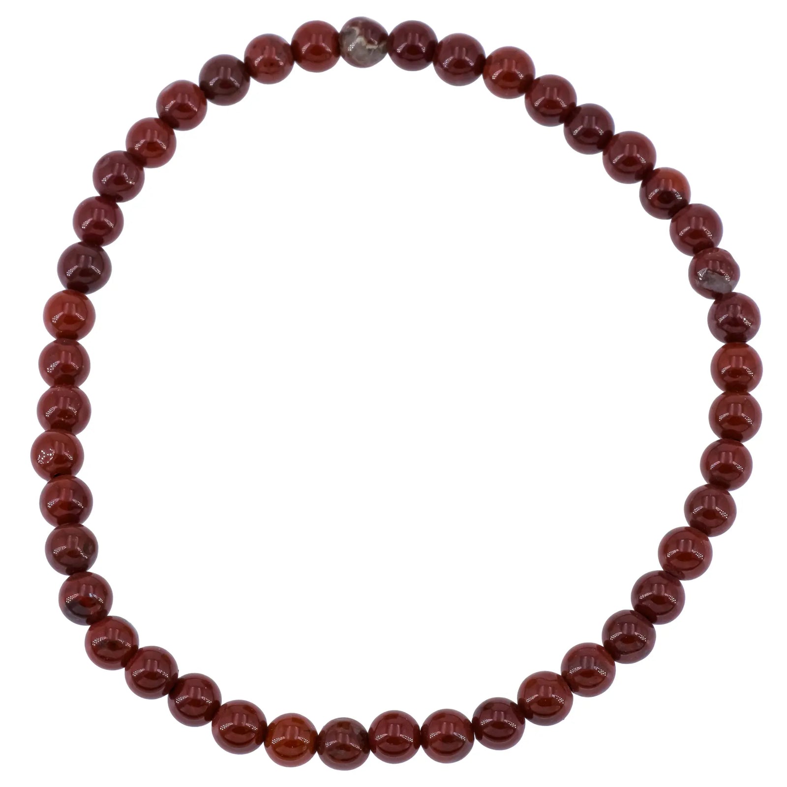 Bracelet Jaspe rouge perle ronde 4mm - bracelet-jaspe-rouge-perle-ronde-4mm-jrbra1 - CRISTAL SOURCES