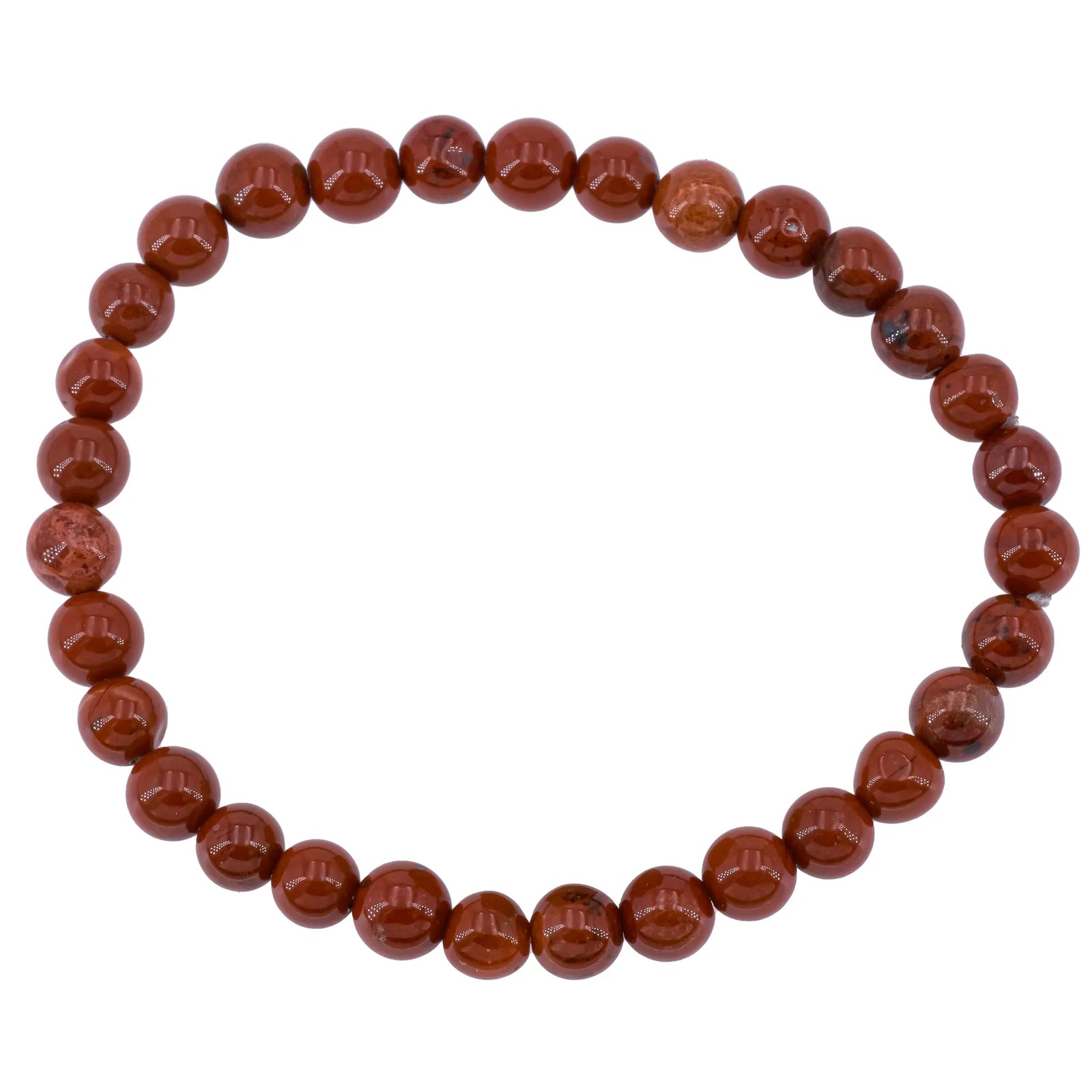 Bracelet Jaspe rouge perle ronde 6mm - bracelet-jaspe-rouge-perle-ronde-6mm-jrbra3 - CRISTAL SOURCES