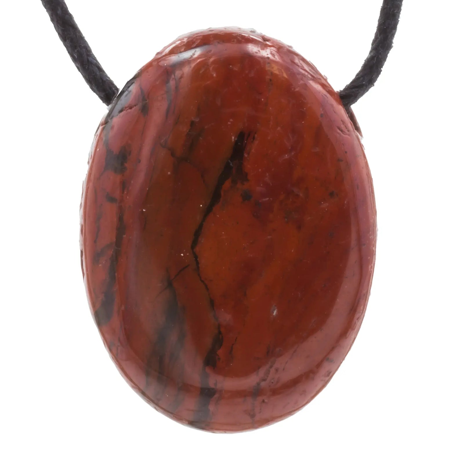 Pendentif jaspe rouge - pierre percée - CRISTAL SOURCES