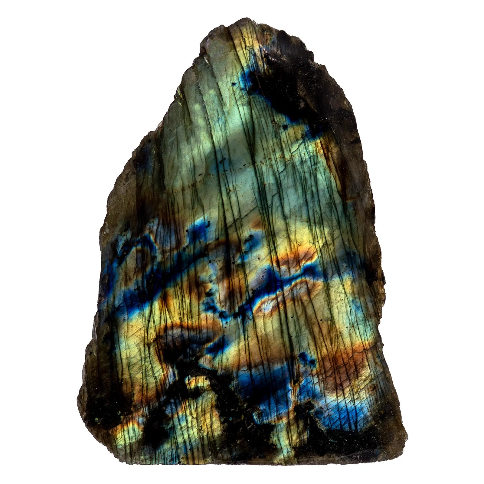 Labradorite - 1 face polie - Madagascar - labradorite-1-face-polie-madagascar-lb8 - CRISTAL SOURCES