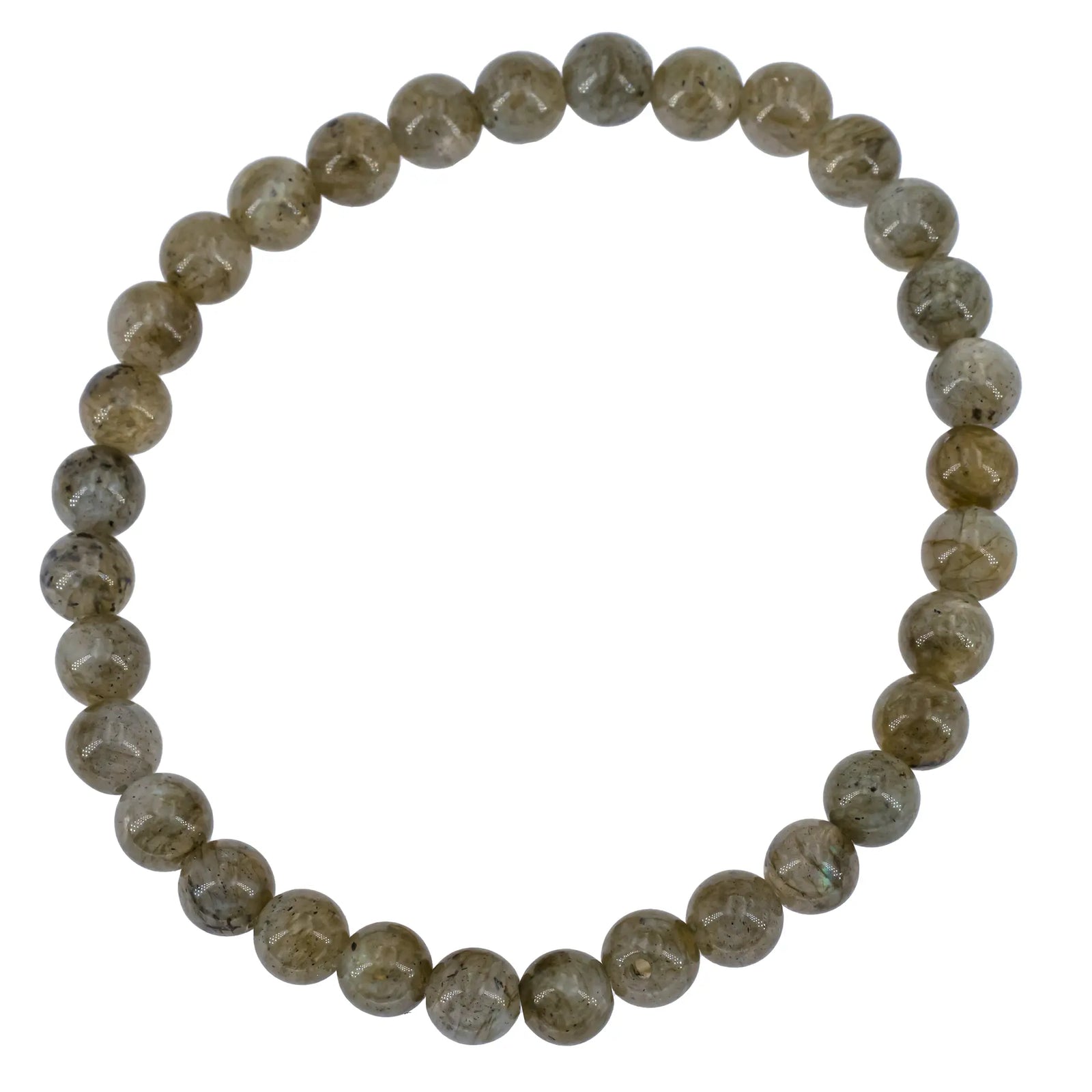 Bracelet Labradorite - perle ronde 6mm - CRISTAL SOURCES