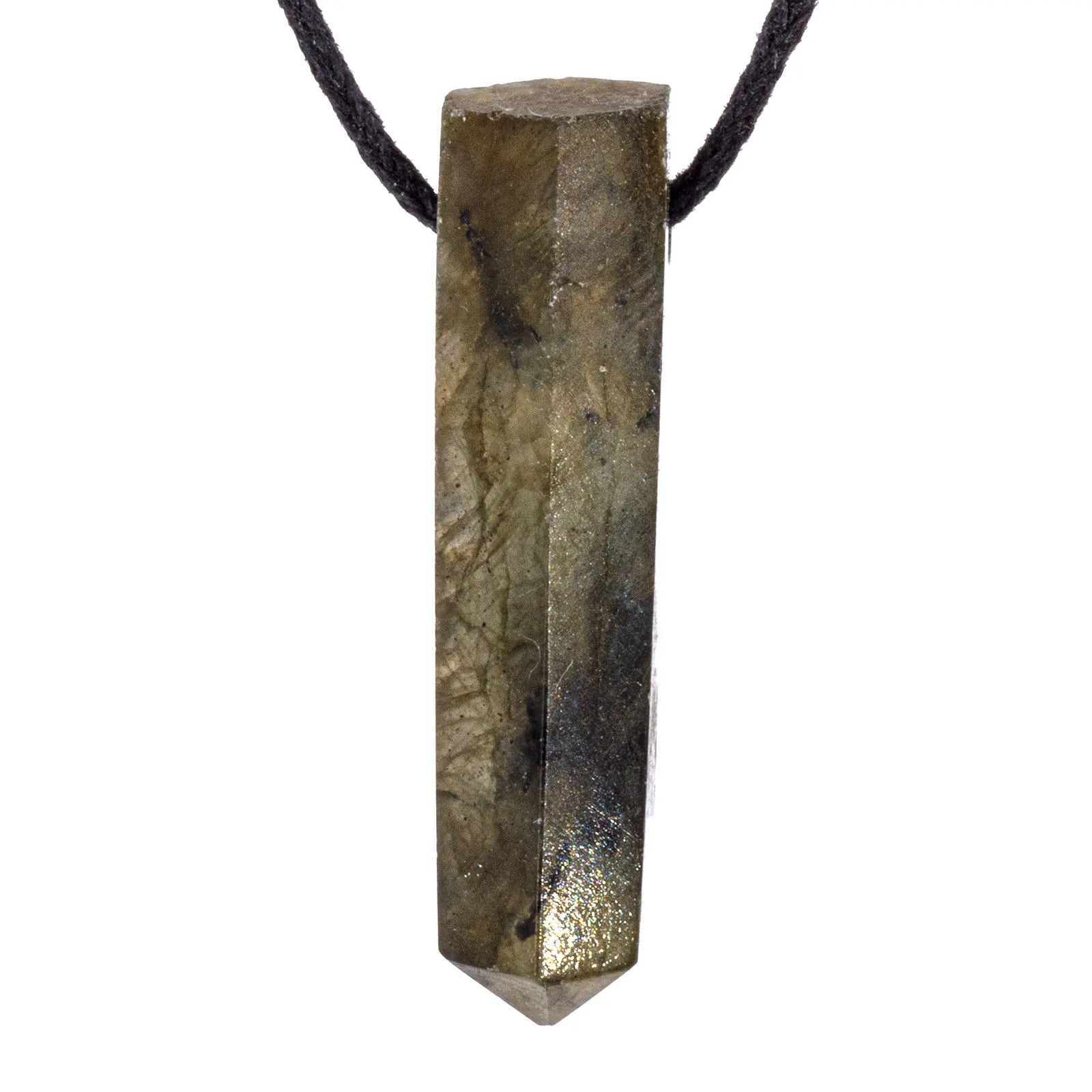 Pendentif Labradorite - cristal - pierre percée - CRISTAL SOURCES