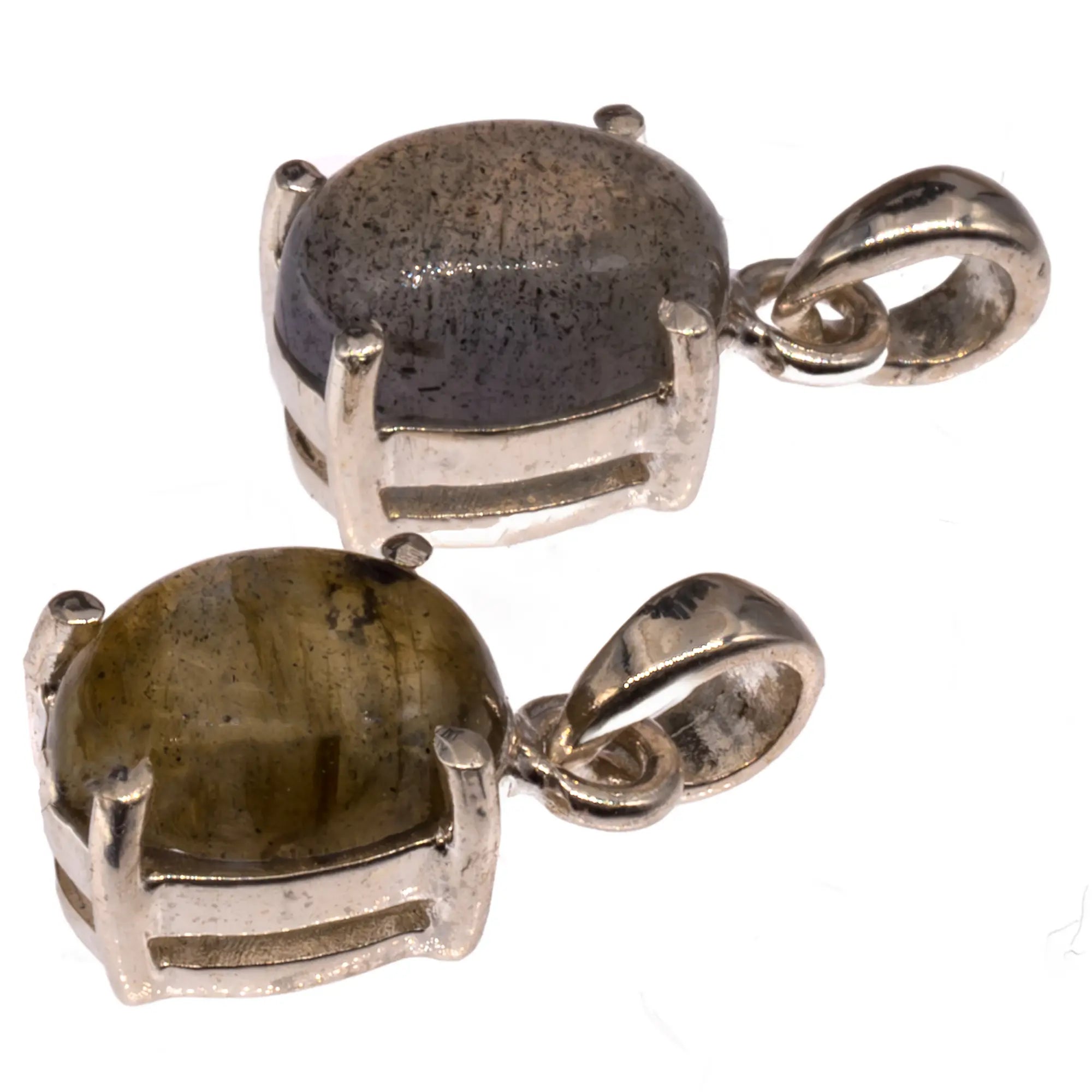Pendentif Labradorite bleue sur argent - pendentif-argent-labradorite-bleue-veritable-lbpd9 - CRISTAL SOURCES