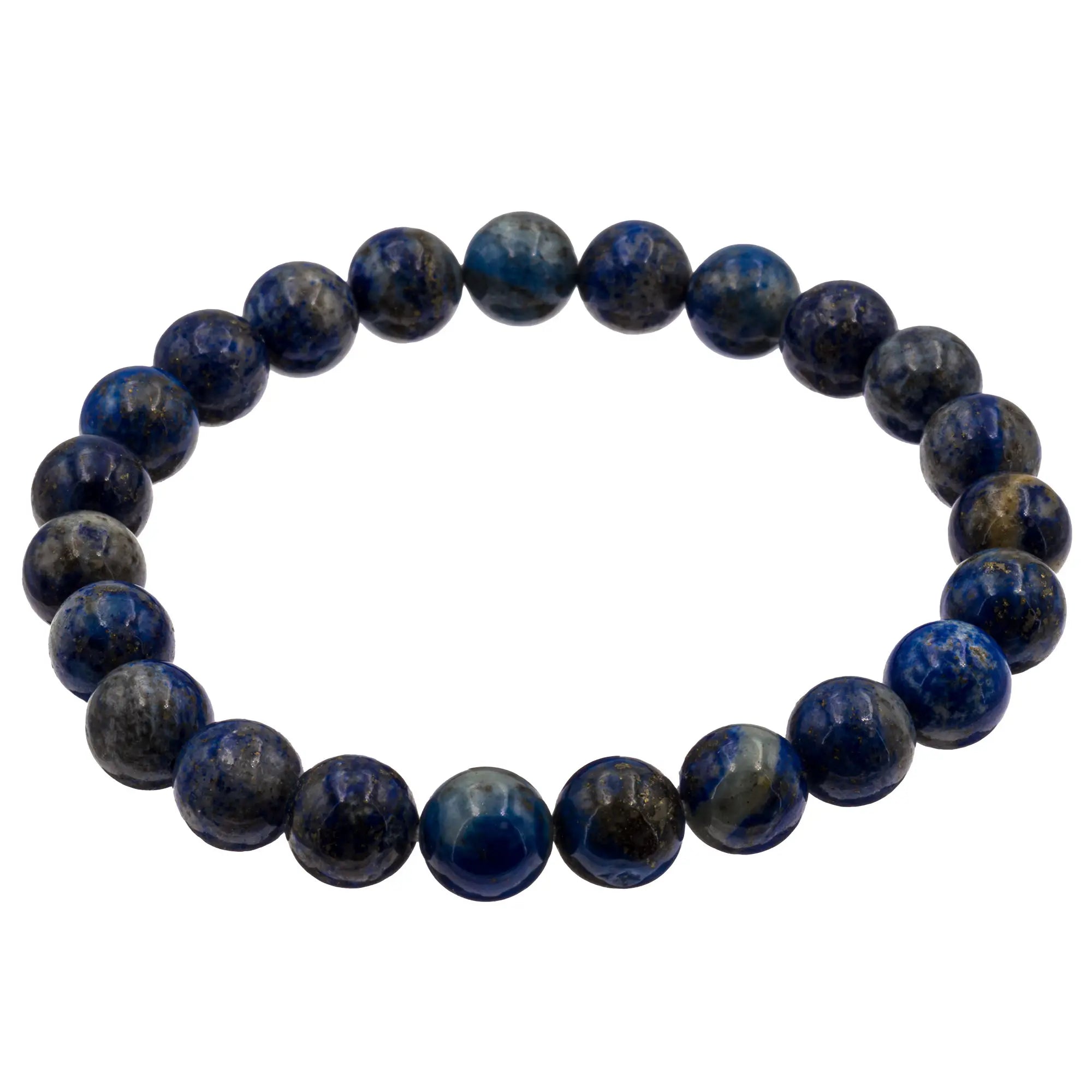Bracelet Lapis-lazuli perle ronde 8mm - bracelet-lapis-lazuli-perle-ronde-8mm-llbra1 - CRISTAL SOURCES