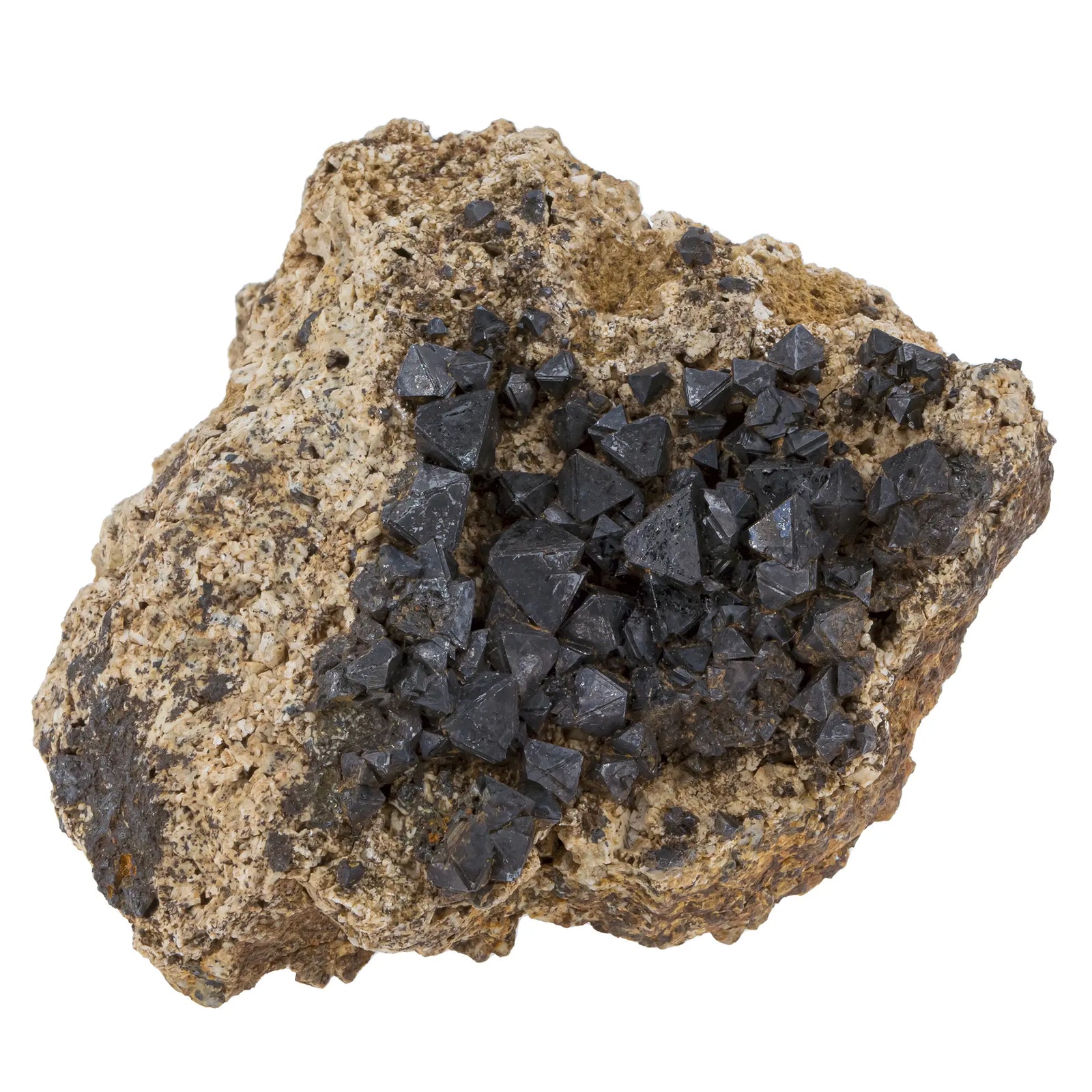 Magnétite brute - feldspath - Maroc - 270gr - magnetite-feldspath-brut-270gr-magt5 - CRISTAL SOURCES