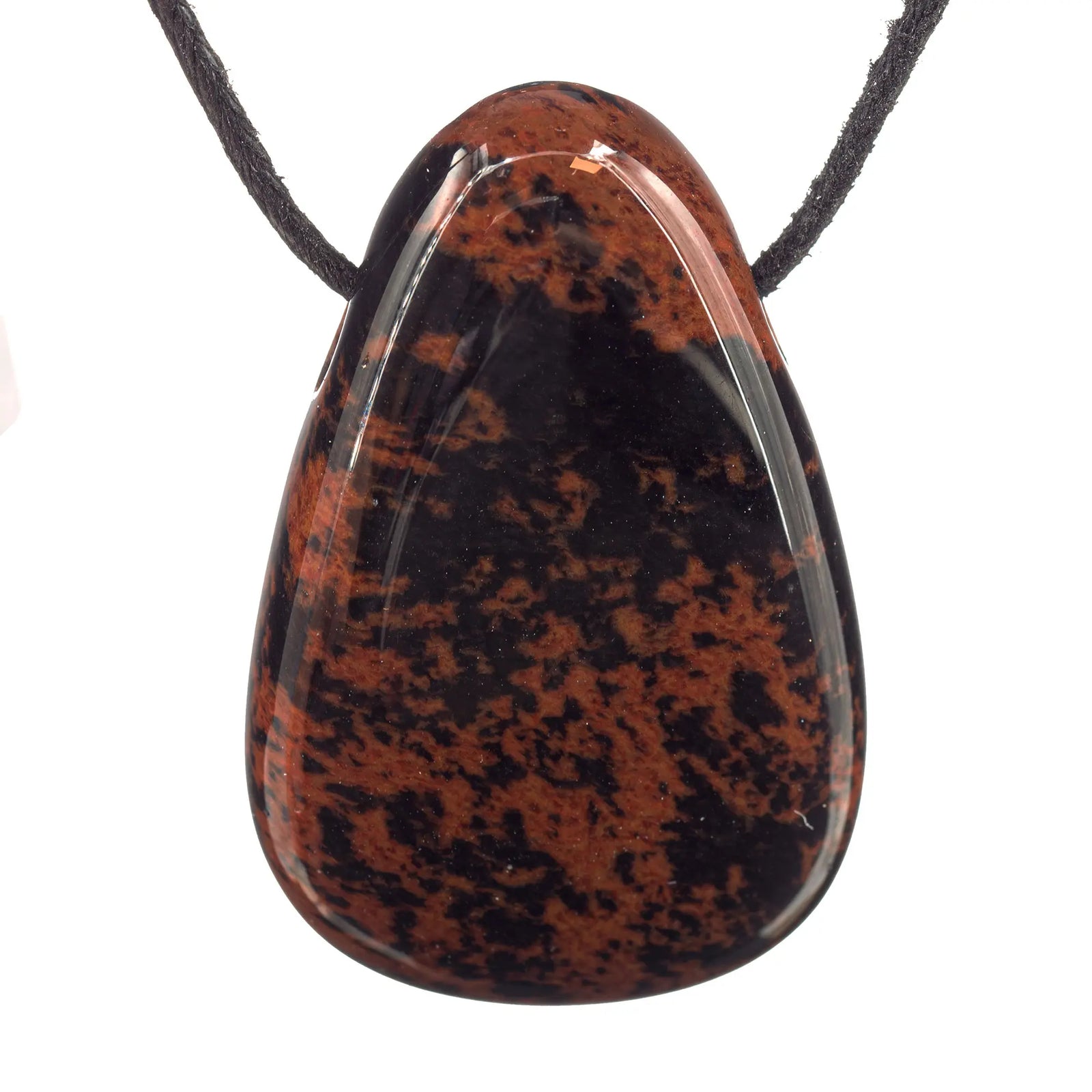 Pendentif Obsidienne brune - pierre percée - pendentif-obsidienne-brune-percee-obbpc0 - CRISTAL SOURCES