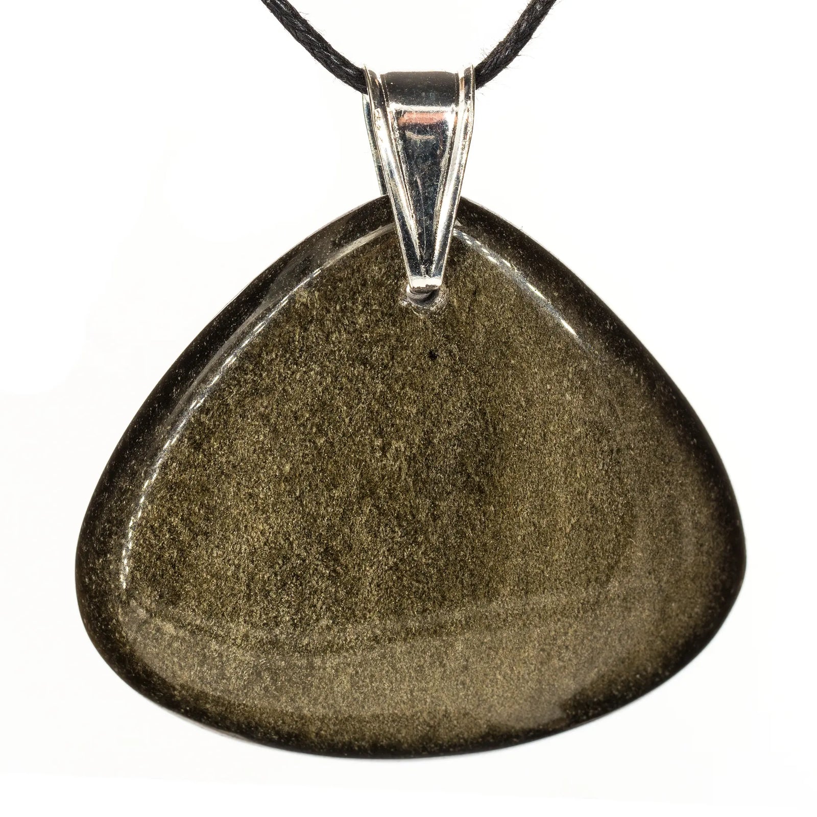 Pendentif obsidienne dorée argent - pendentif-argent-obsidienne-doree-13gr-obdpd1 - CRISTAL SOURCES