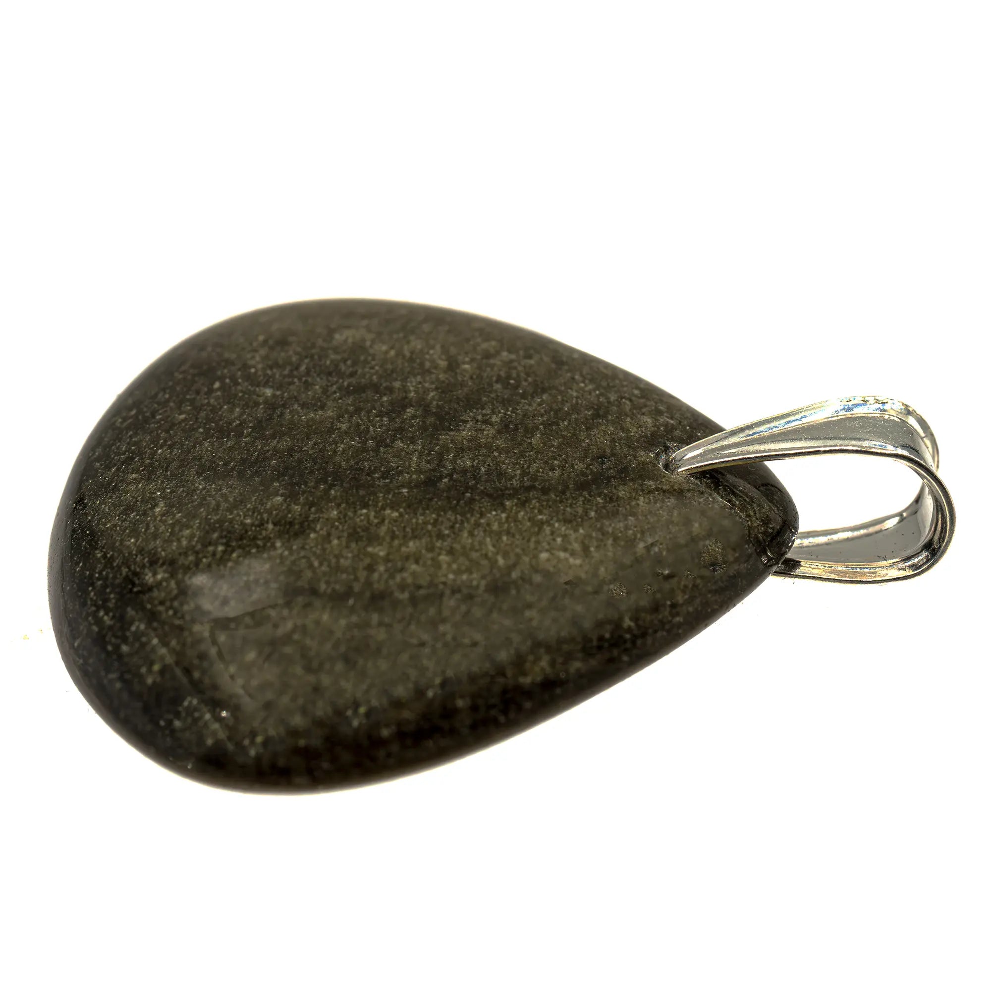 Pendentif obsidienne dorée argent - pendentif-argent-obsidienne-doree-13gr-obdpd1 - CRISTAL SOURCES