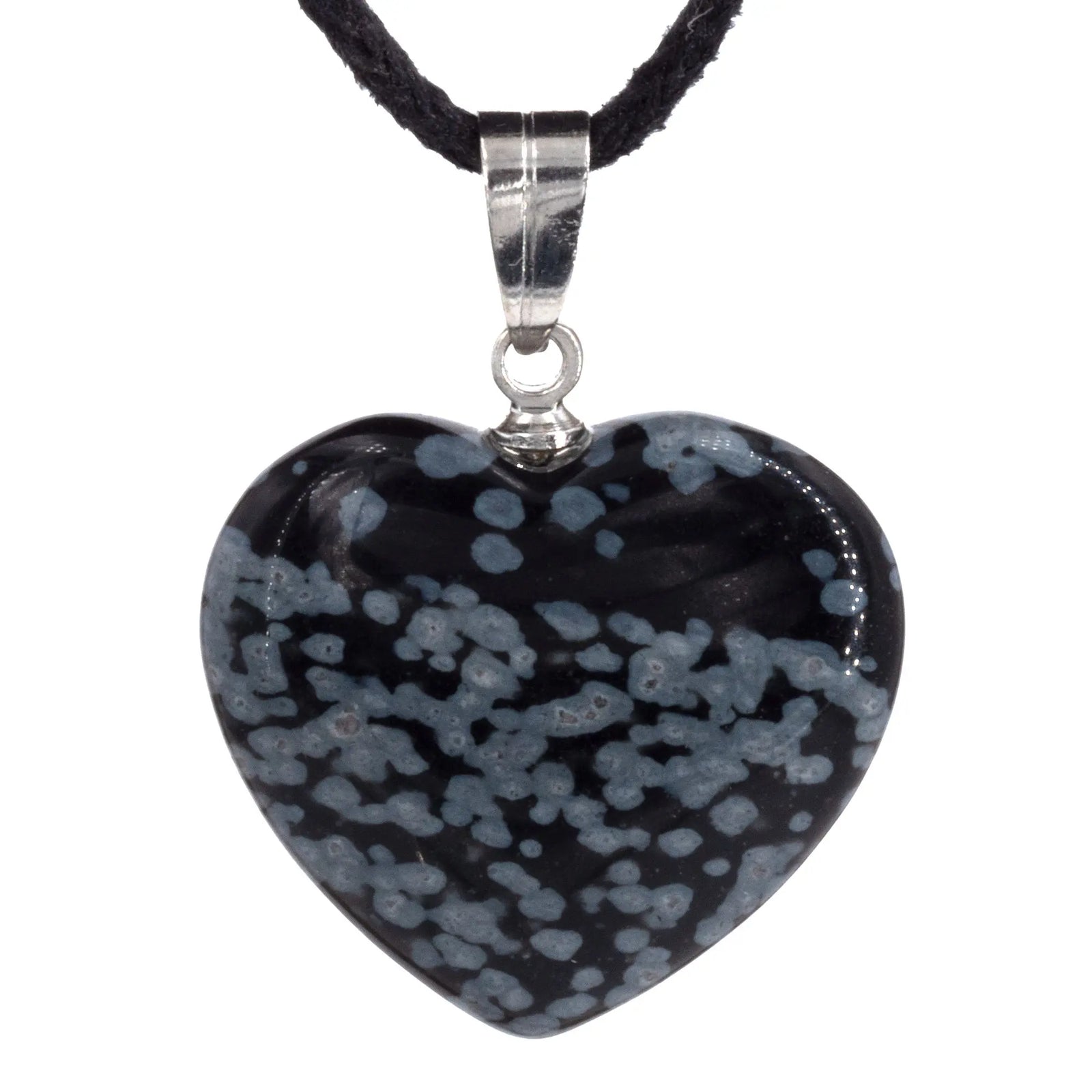 Pendentif obsidienne étoilée coeur argent - pendentif-argent-obsidienne-etoilee-coeur-obepd1 - CRISTAL SOURCES