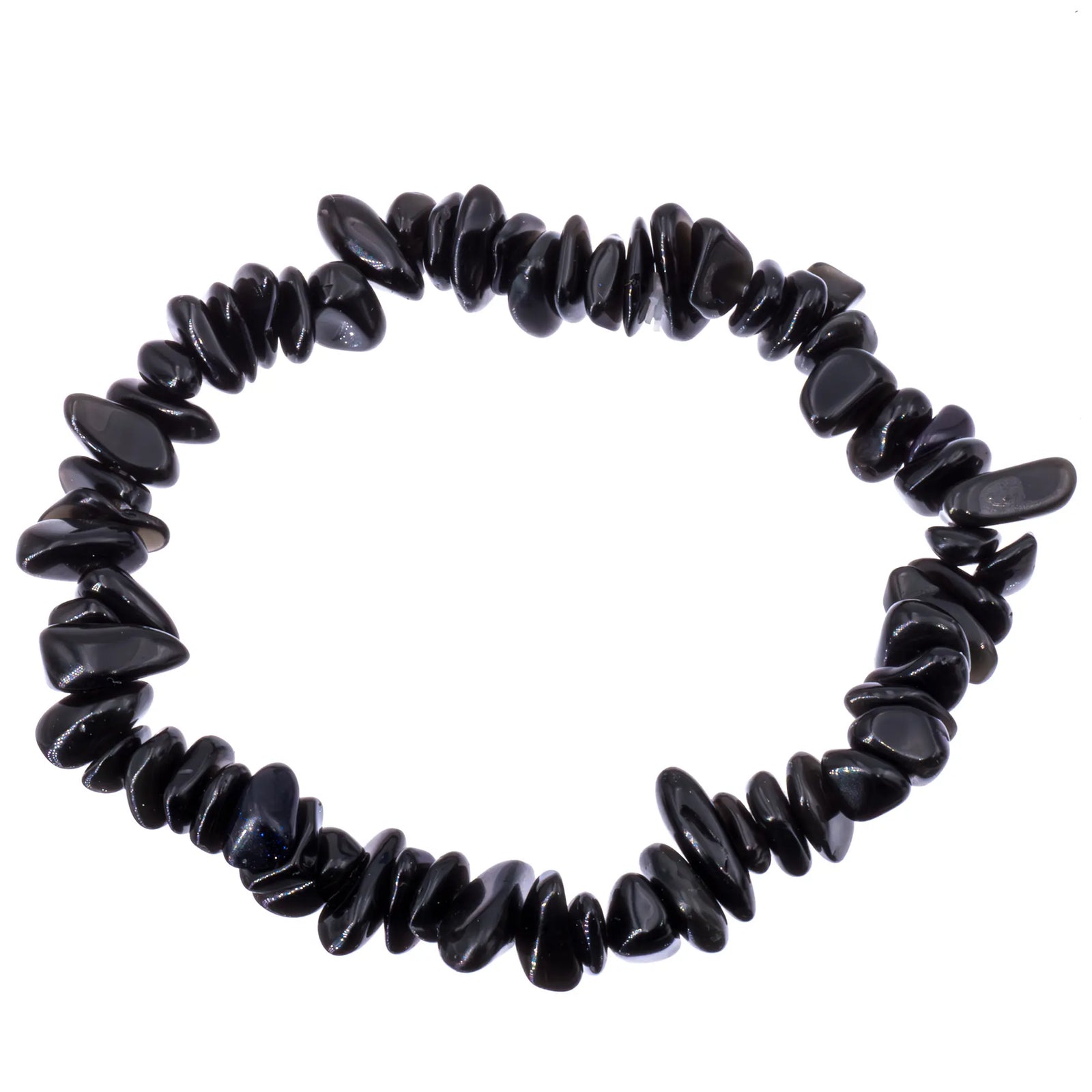 Bracelet Obsidienne noire perle baroque - bracelet-obsidienne-noire-perle-baroque-obnbra1 - CRISTAL SOURCES