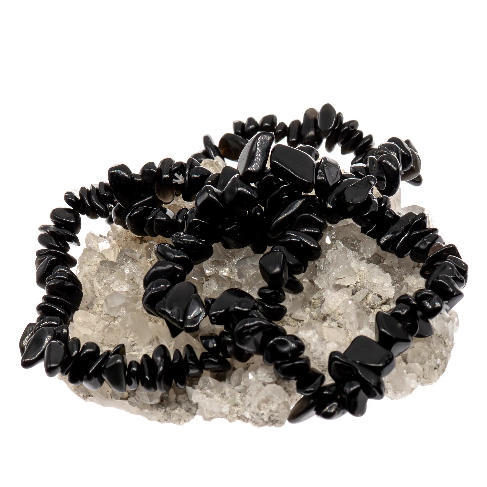 bracelet-obsidienne-noire-perle-baroque-obnbra1 - CRISTAL SOURCES