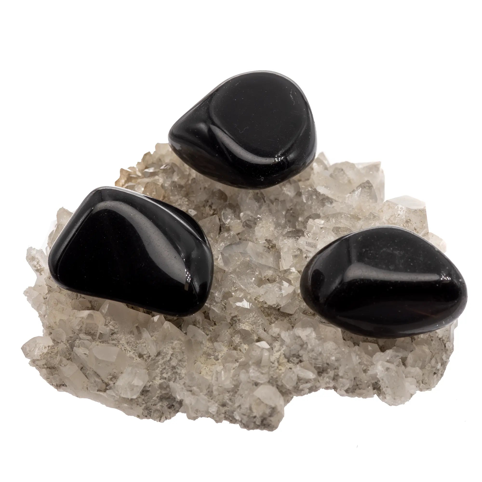 Pierre roulée - Obsidienne noire - Mexique - 3 à 4 cm