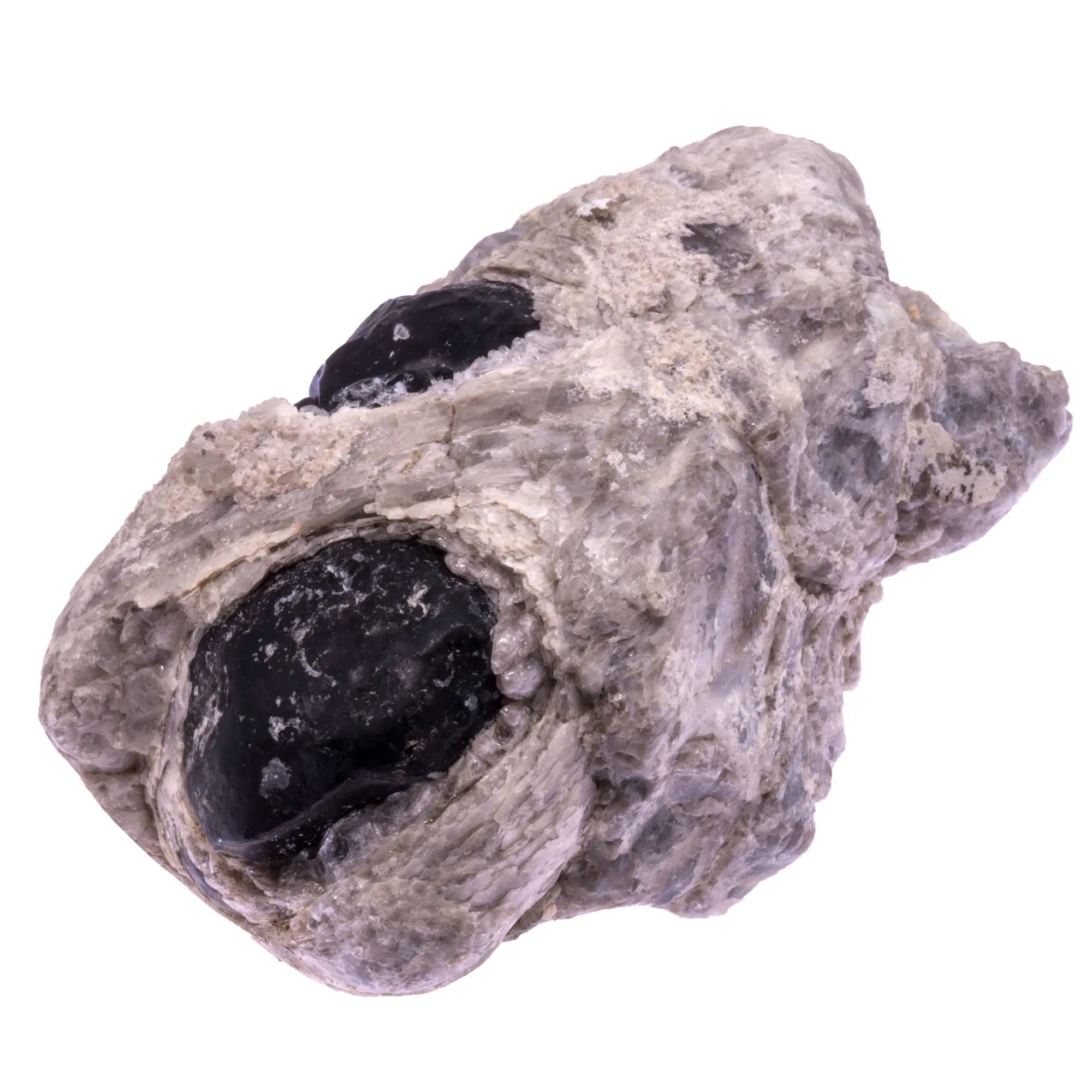 Nodule brut d'Obsidienne larme d'apache sur perlite - nodule-brut-obsidienne-larme-apache-gangue-ola4 - CRISTAL SOURCES