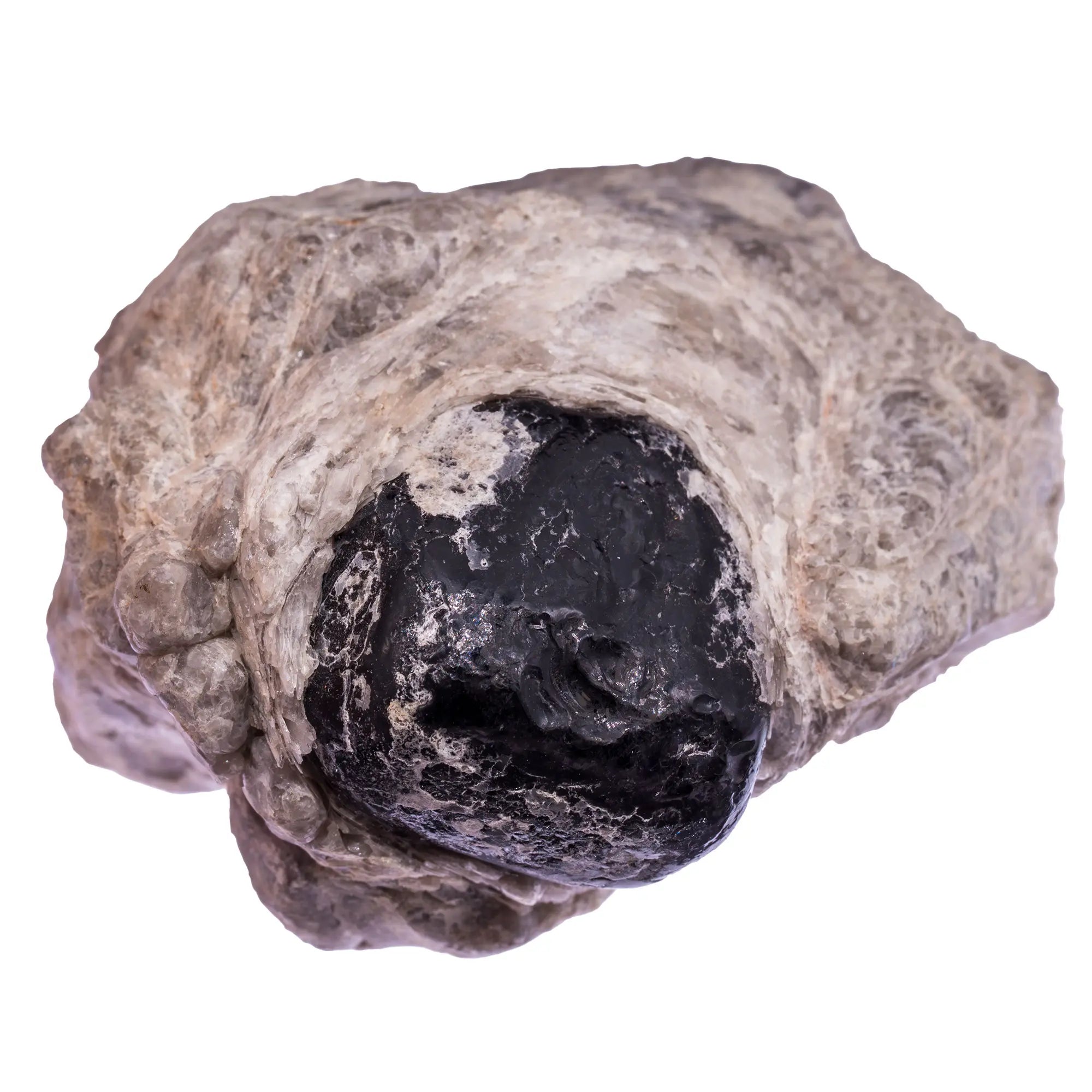 Obsidienne brute sur perlite - larme d'apache - Arizona - obsidienne-larme-apache-brute-arizona-usa-125gr-ola5 - CRISTAL SOURCES