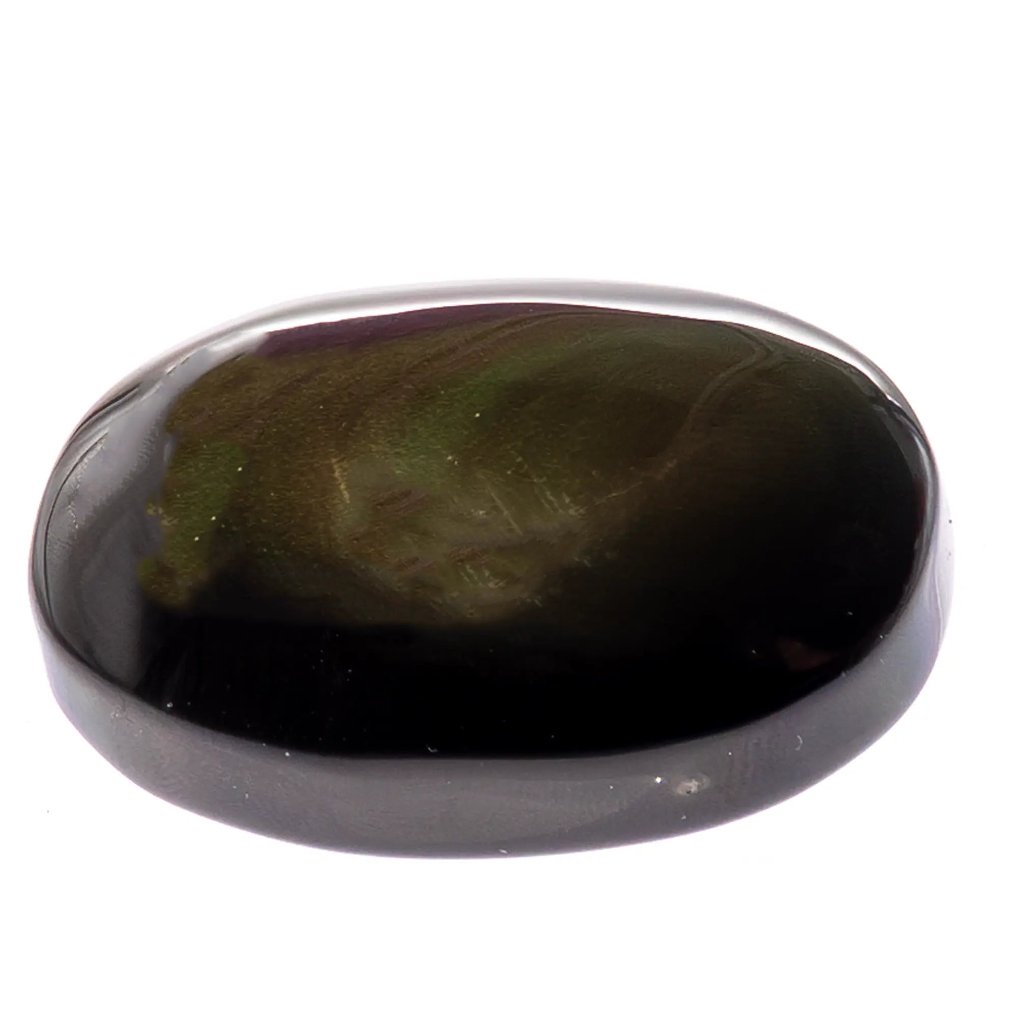 Oeil céleste obsidienne galet poli - Mexique - 4 à 5 cm