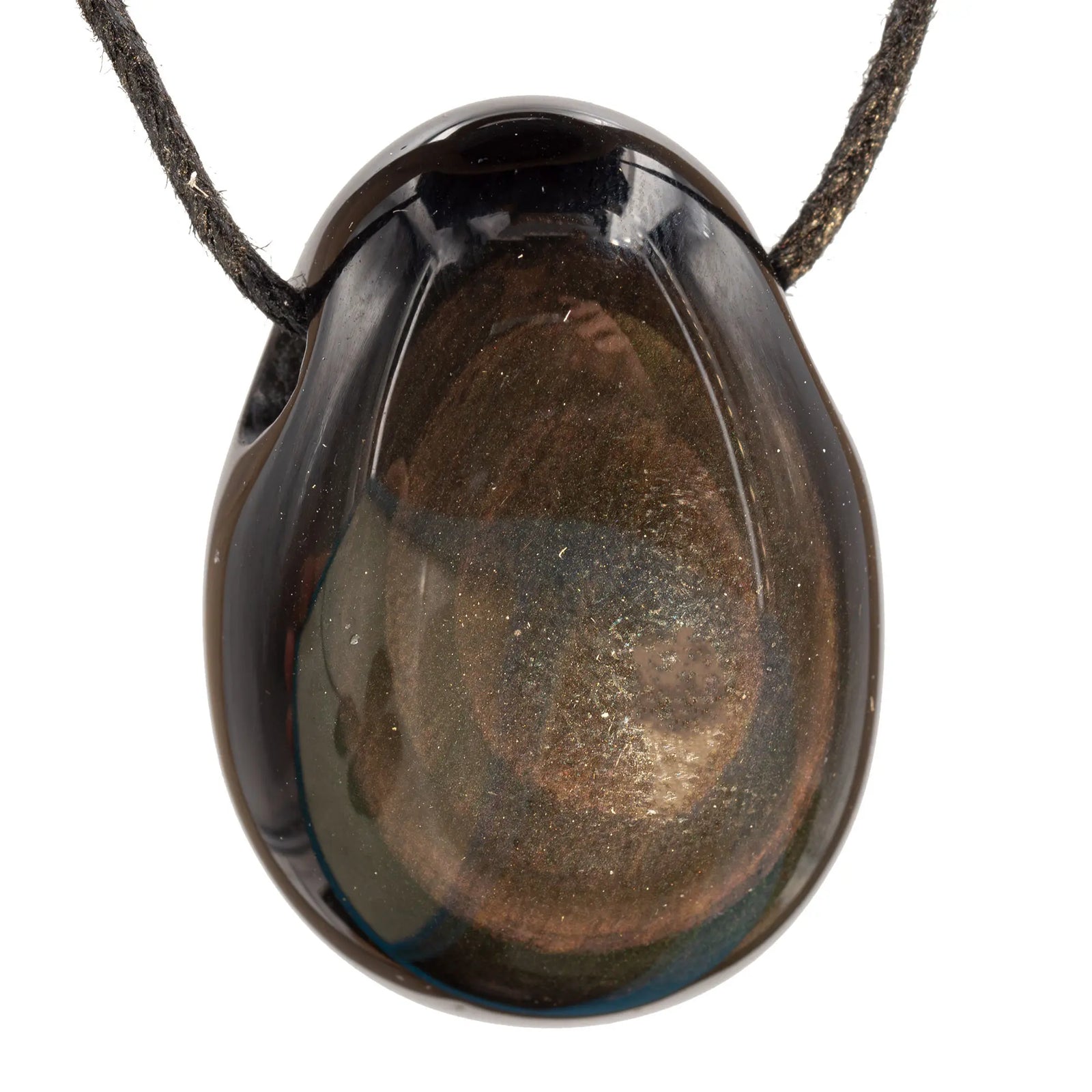 Pendentif Obsidienne œil céleste - pierre percée - pendentif-obsidienne-oeil-celeste-percee-oocpc1 - CRISTAL SOURCES