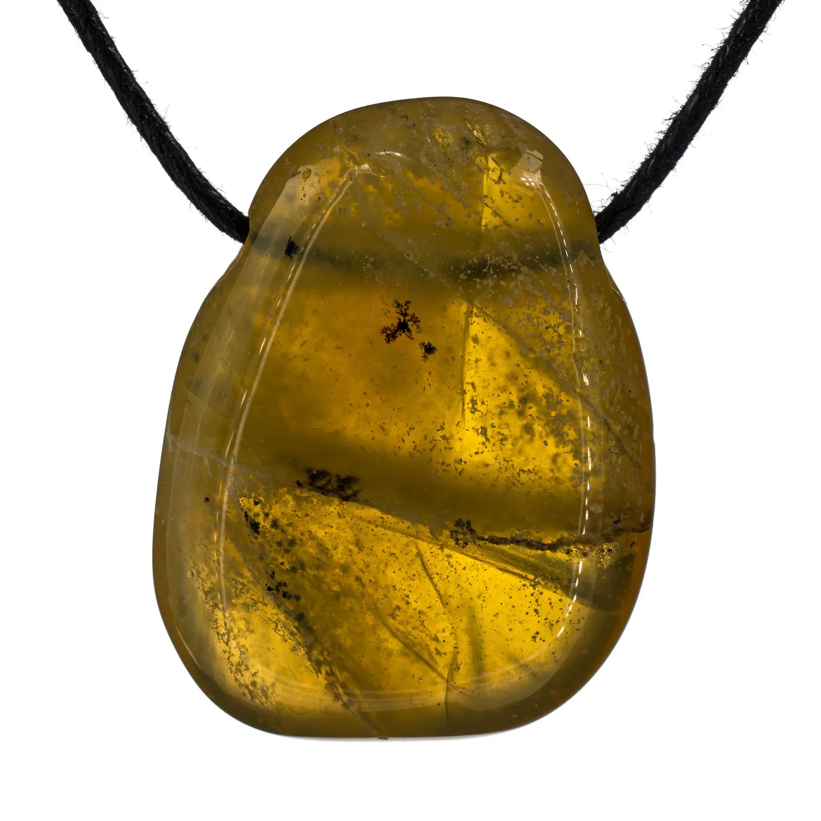Pendentif Opale jaune - pierre percée - CRISTAL SOURCES