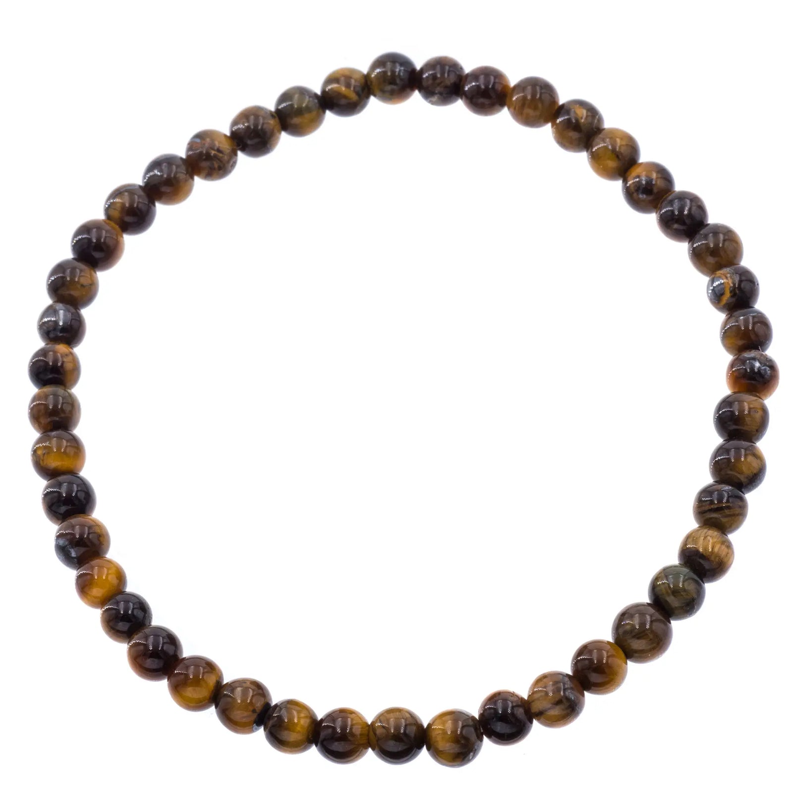 Bracelet Oeil de tigre perle ronde 4mm - bracelet-oeil-de-tigre-perle-ronde-4mm-otgbra3 - CRISTAL SOURCES
