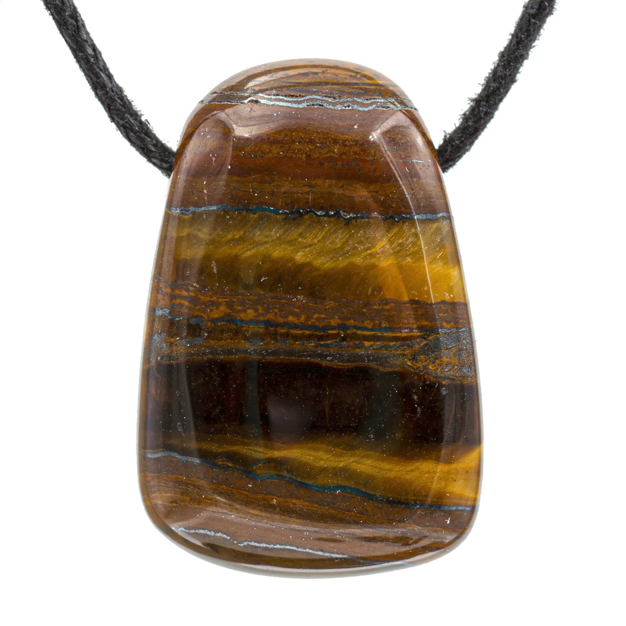 Pendentif Oeil de tigre - pierre percée - pendentif-oeil-de-tigre-perce-otgpc0 - CRISTAL SOURCES