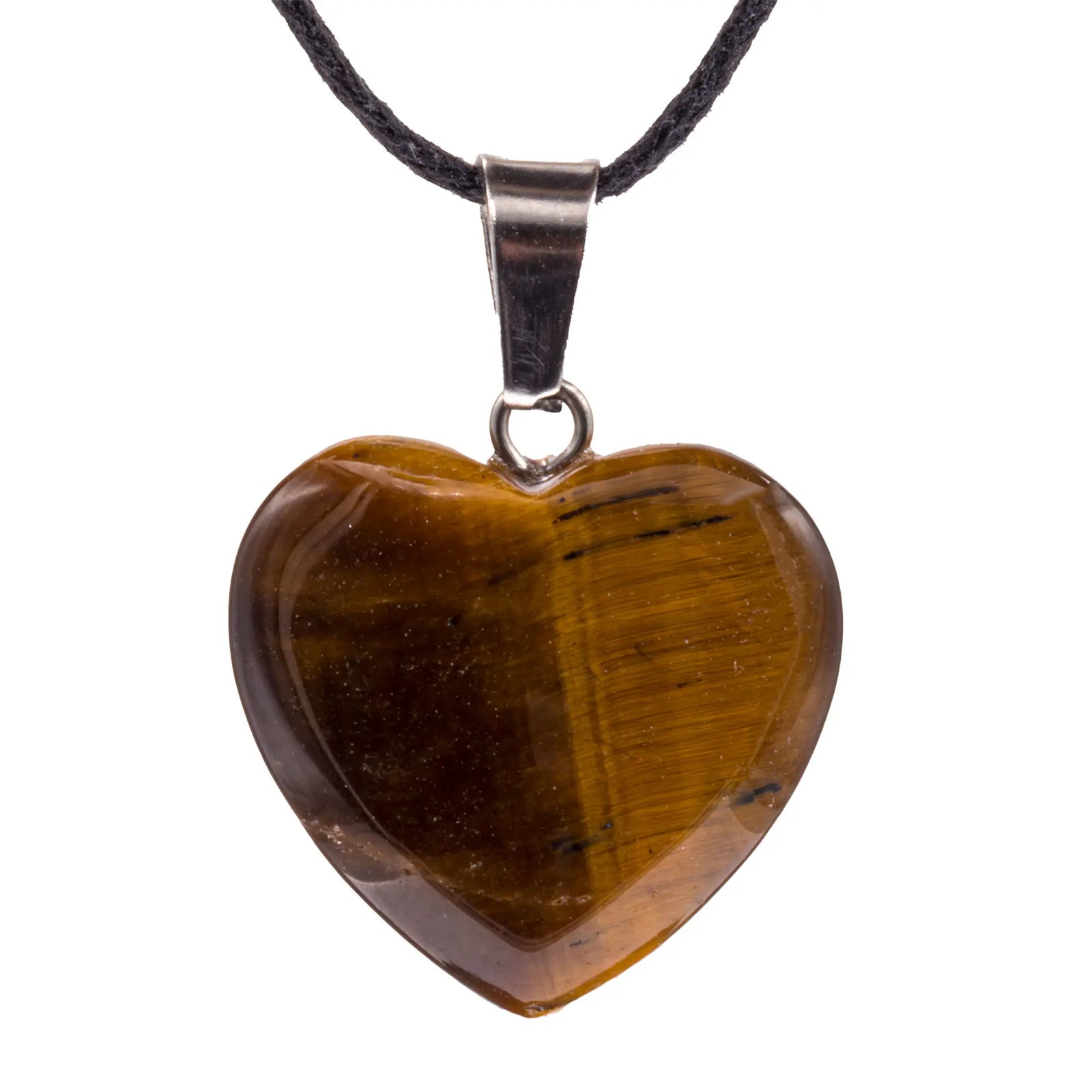 Pendentif Oeil de tigre métal - cœur - pendentif-oeil-de-tigre-bijoux-otgp2 - CRISTAL SOURCES