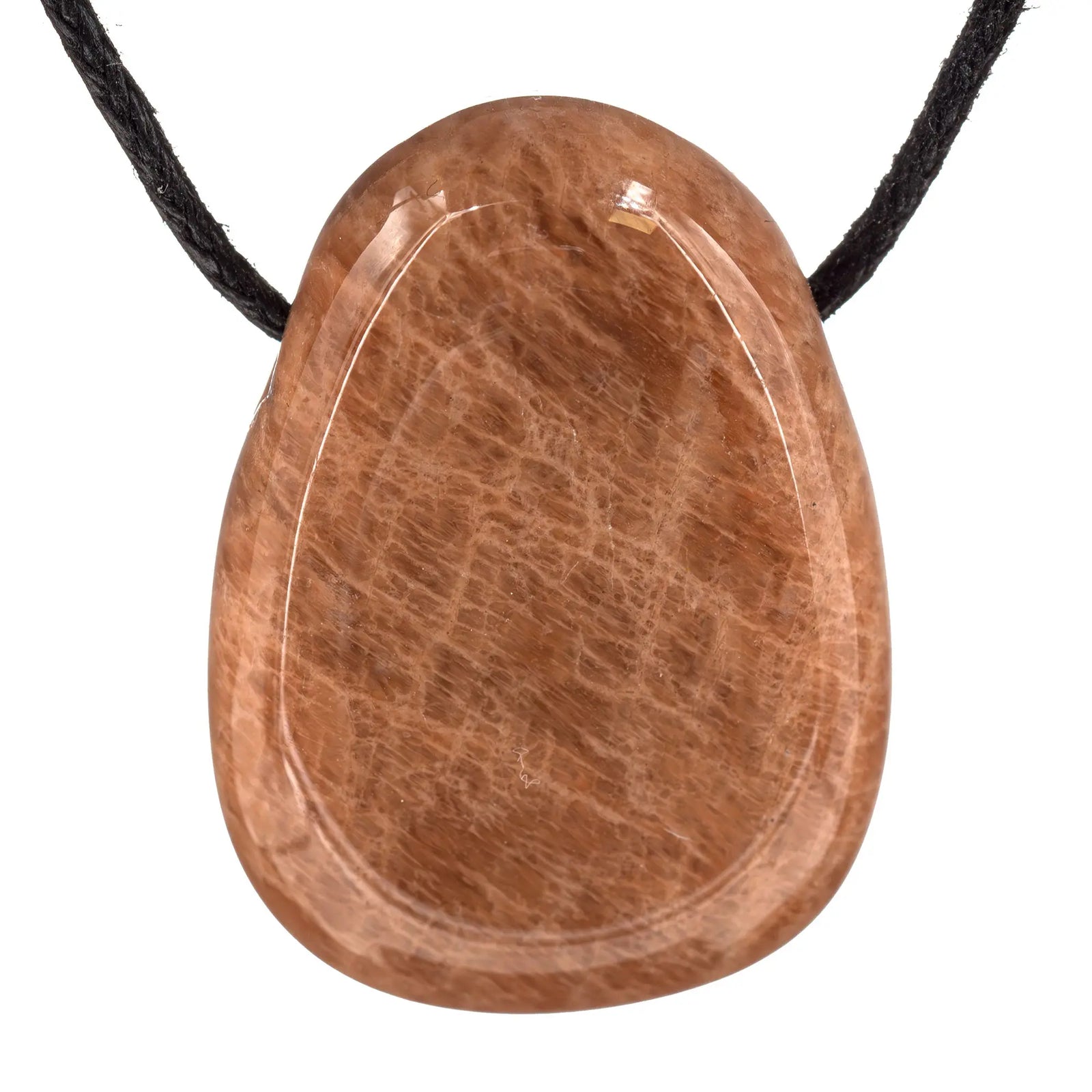 Pendentif Pierre de Lune orange - orthoclase - pierre percée - pendentif-pierre-de-lune-orange-percee-orthoclase-plnpc1 - CRISTAL SOURCES