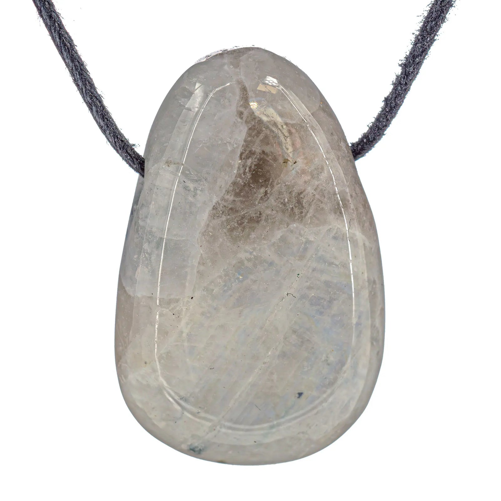Pendentif Pierre de Lune - péristérite - pierre percée - pendentif-pierre-de-lune-percee-peristerite-plnpc5 - CRISTAL SOURCES