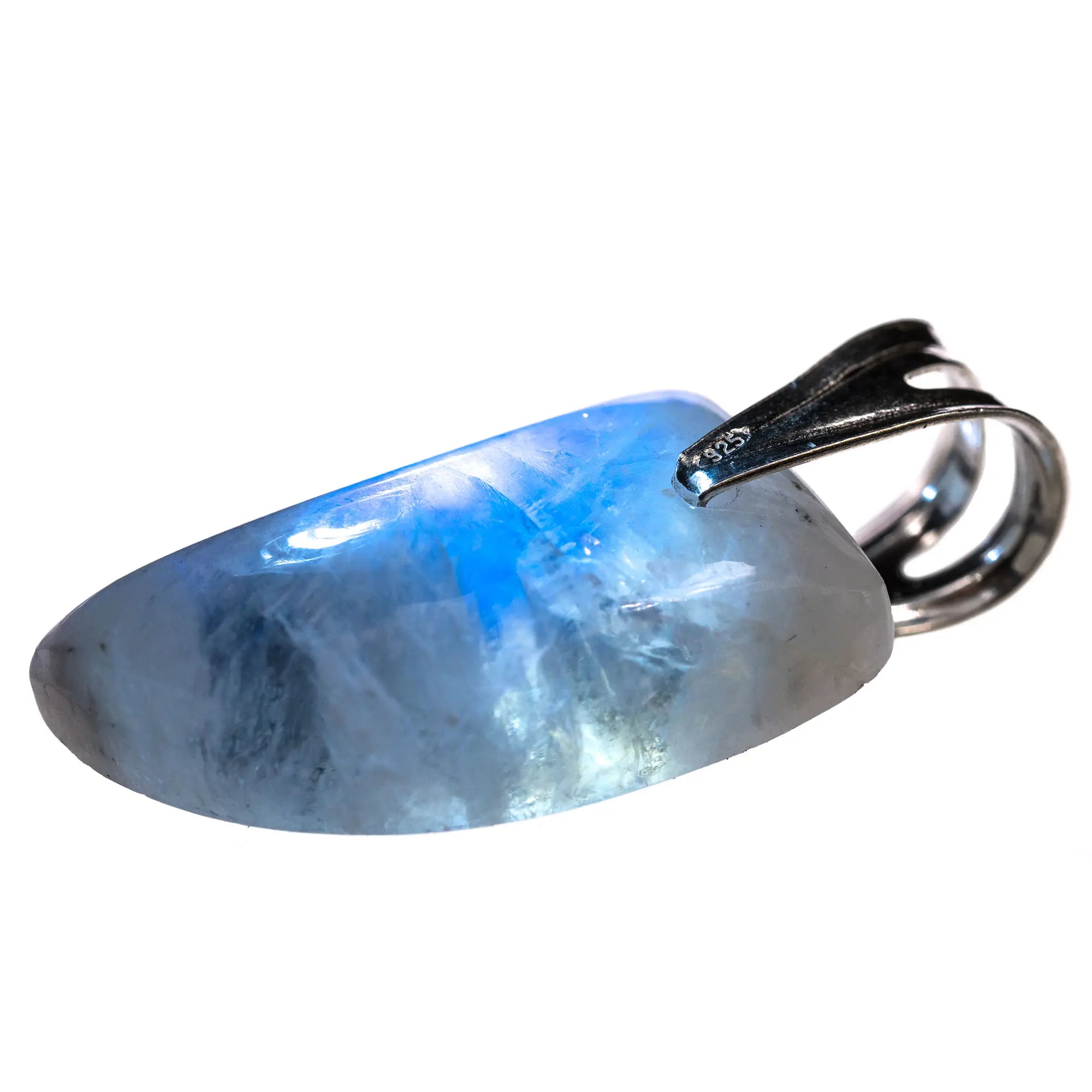 Pendentif Pierre de Lune argent - péristérite - pendentif-argent-peristerite-pierre-de-lune-naturelle-inde-plnpd2 - CRISTAL SOURCES
