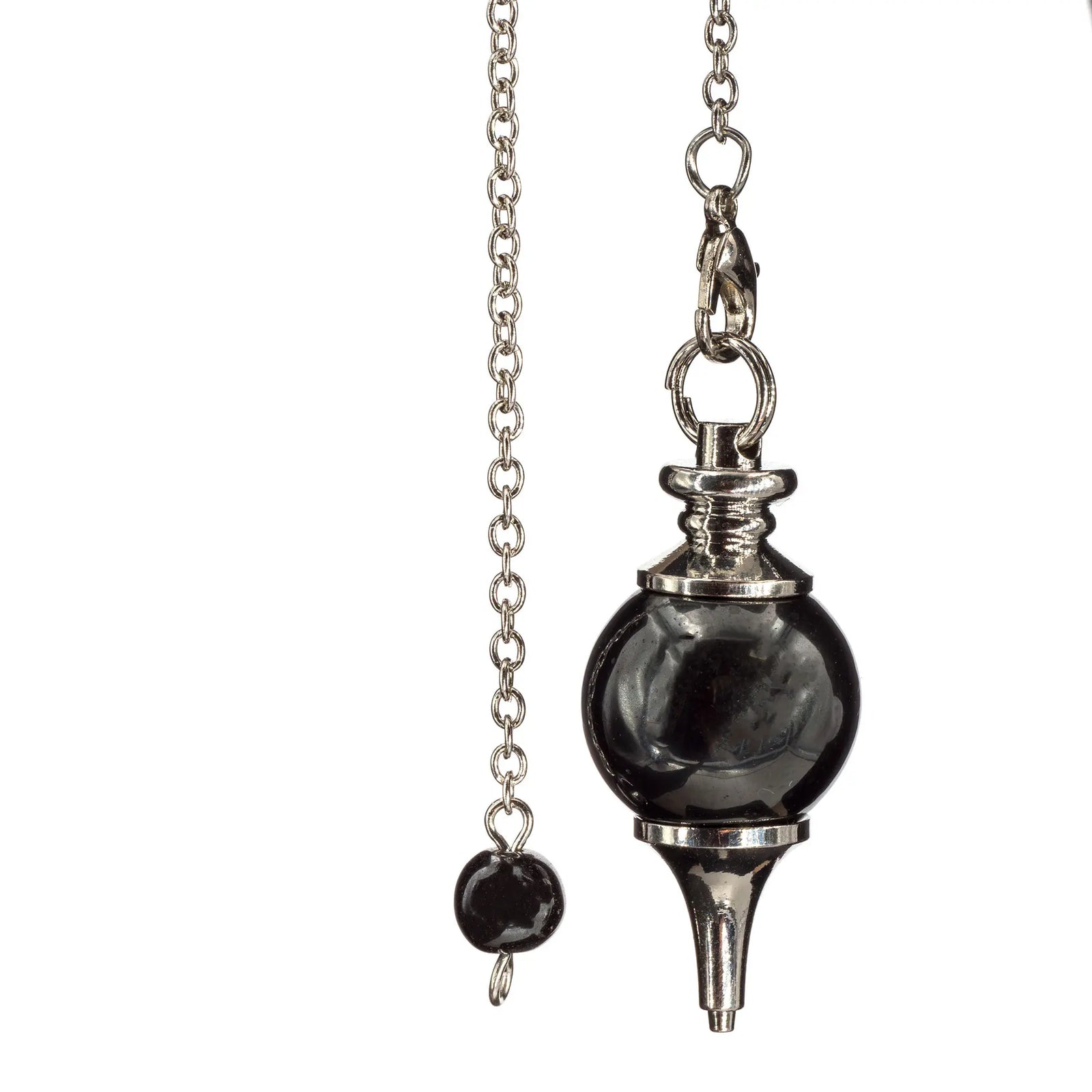 Pendule Hématite boule - sphère sephoroton - pendule-hematite-sphere-sephoroton-pnd10 - CRISTAL SOURCES