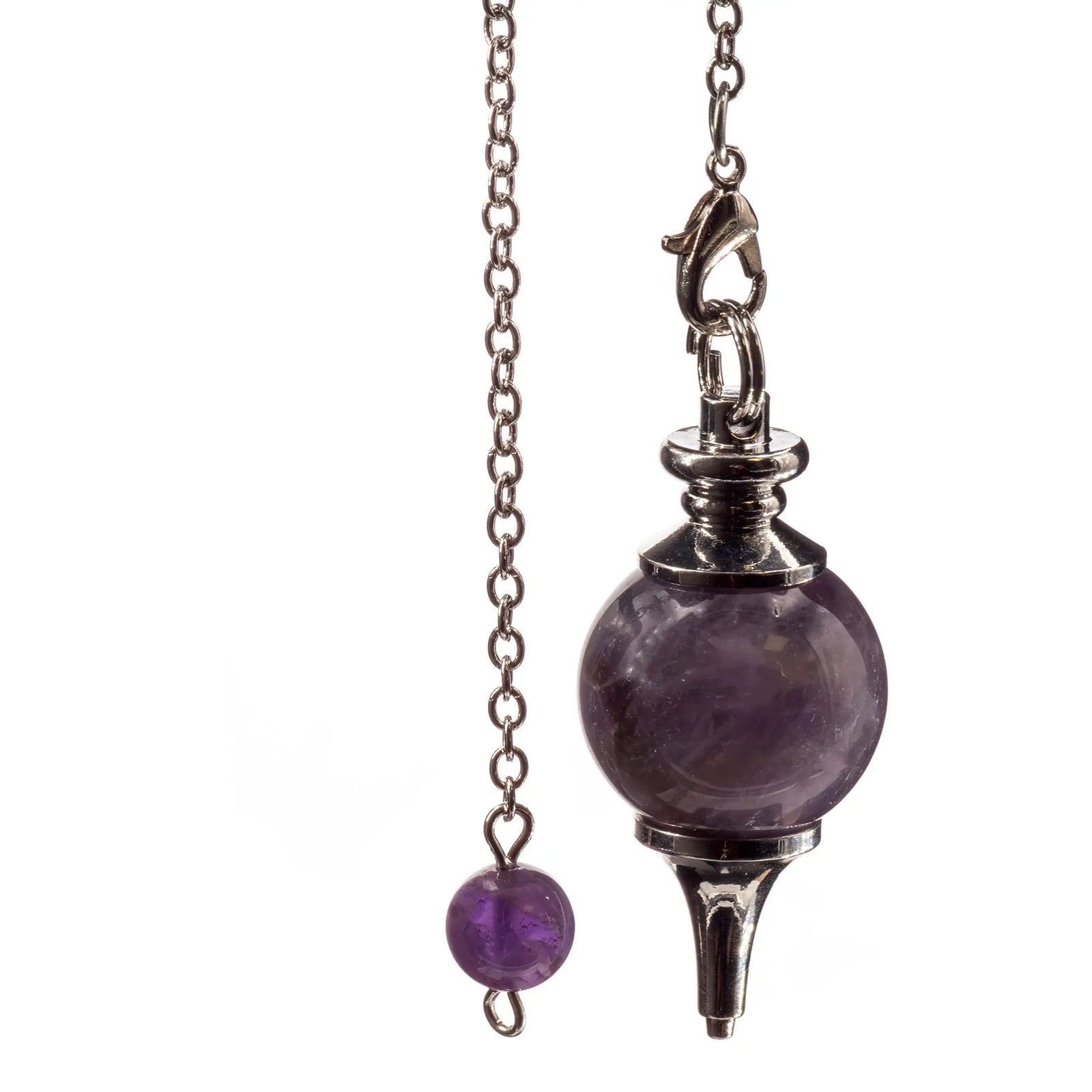 Pendule Améthyste boule - sphère sephoroton - pendule-amethyste-sphere-sephoroton-pnd13 - CRISTAL SOURCES