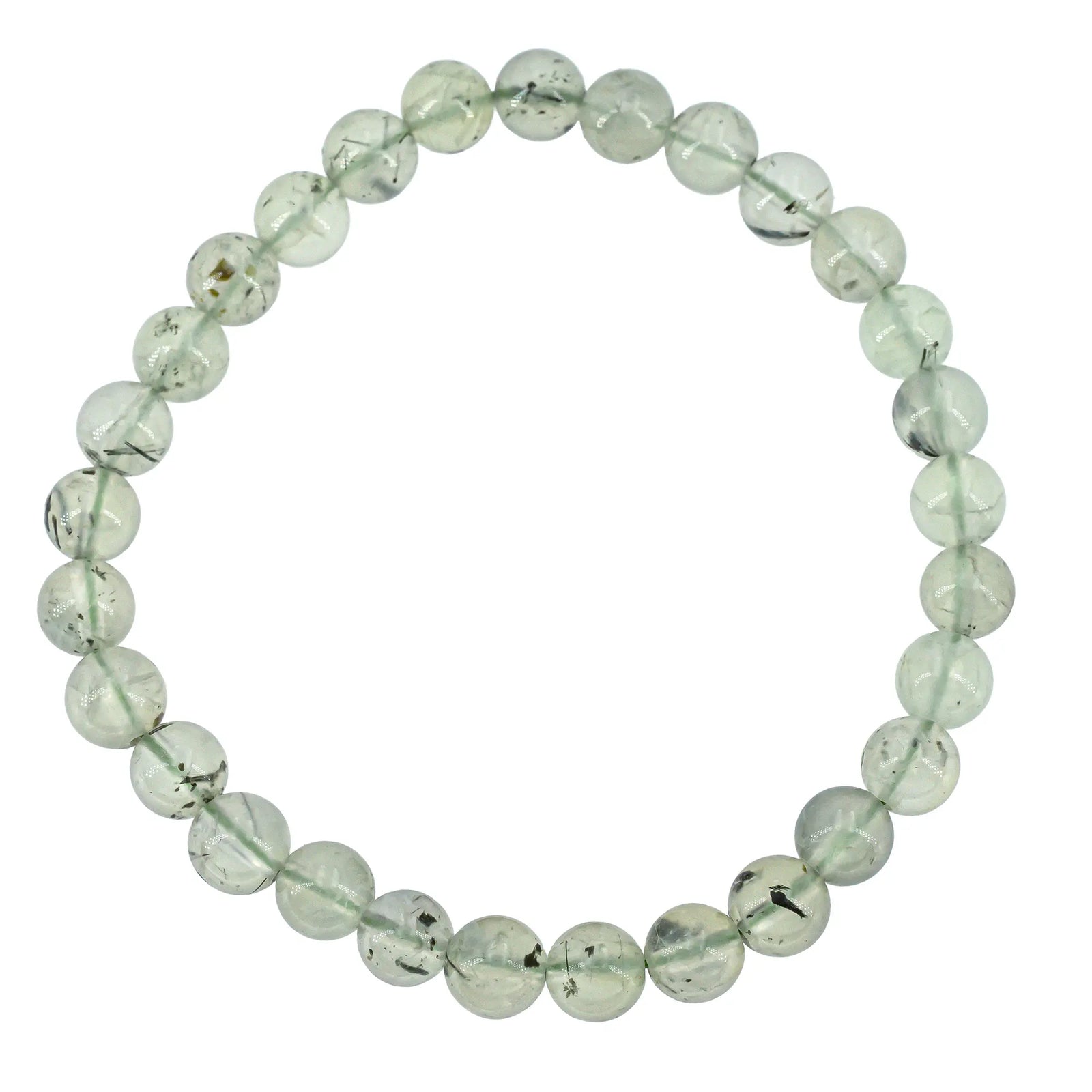 Bracelet Prehnite perle ronde 6mm - bracelet-prehnite-perle-ronde-6mm-prhbra1 - CRISTAL SOURCES