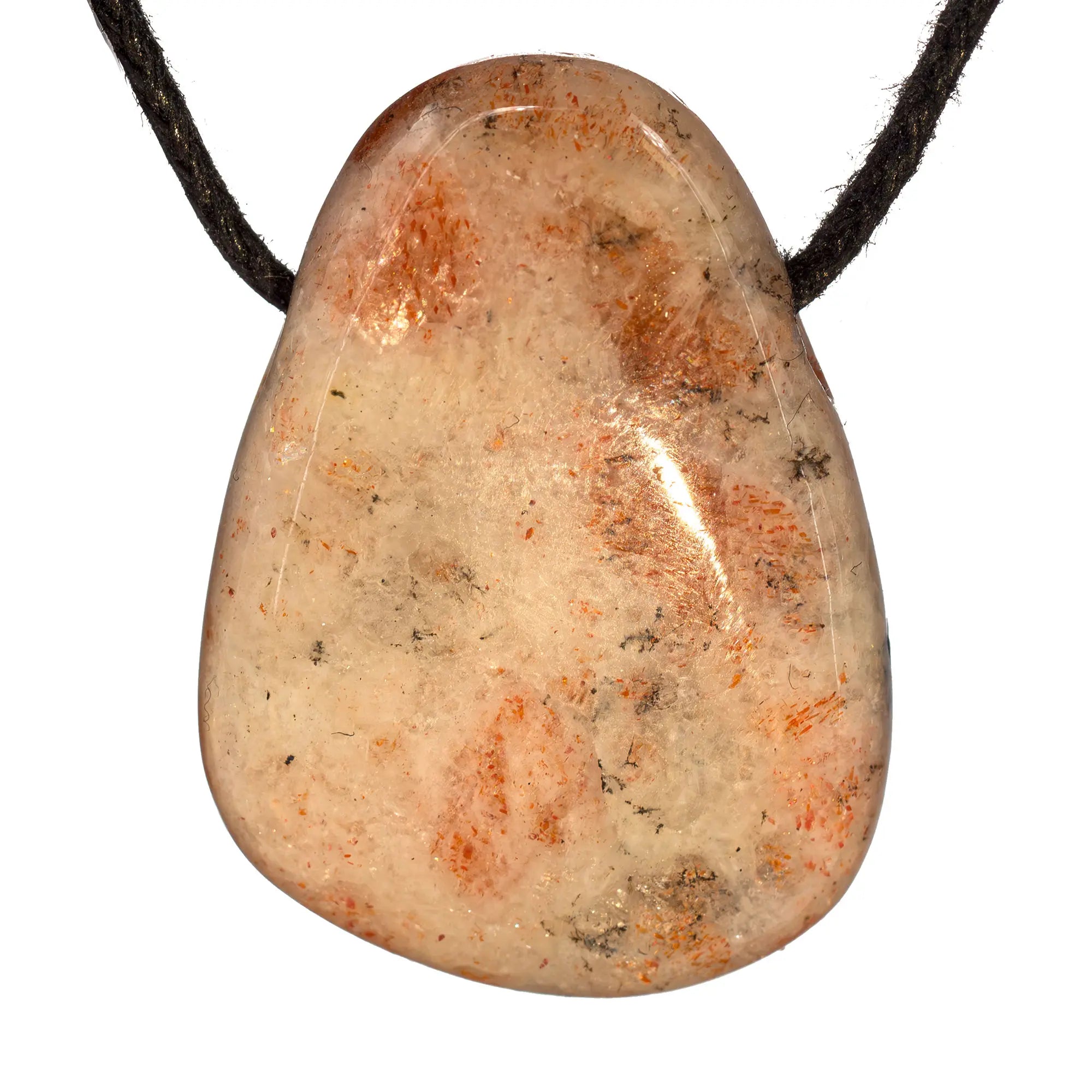 Pendentif Pierre de soleil - pierre percée - pendentif-pierre-de-soleil-percee-psopc0 - CRISTAL SOURCES