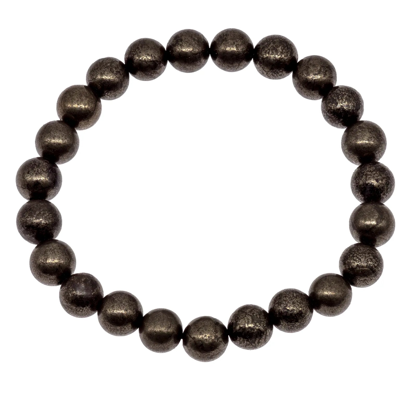 Bracelet Pyrite perle 8mm - pour homme - bracelet-pyrite-perle-8mm-pyrbra2 - CRISTAL SOURCES