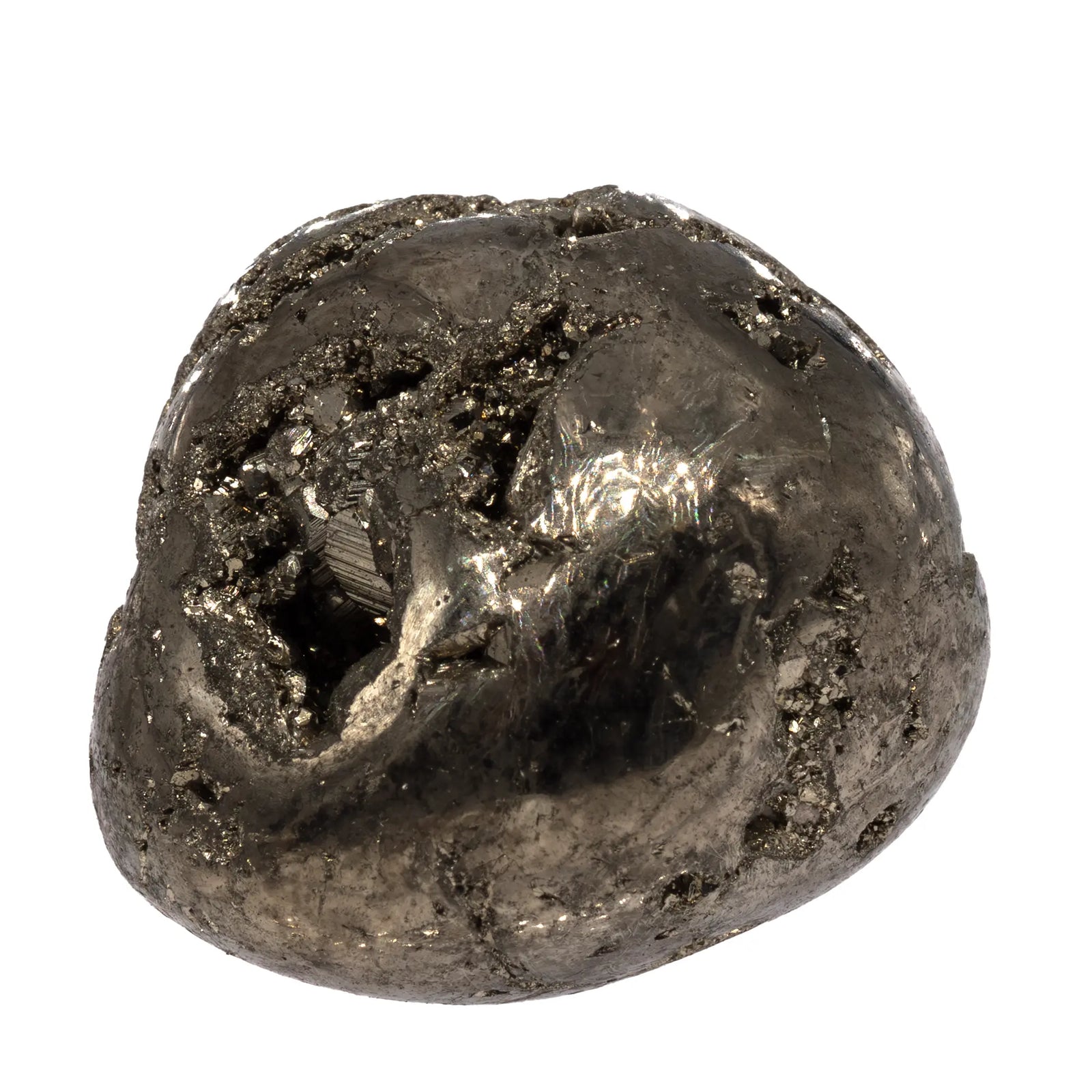 Pierre roulée Pyrite - Pérou - 2.5 à 3 cm - pyrite-roulee-pyrpr0 - CRISTAL SOURCES