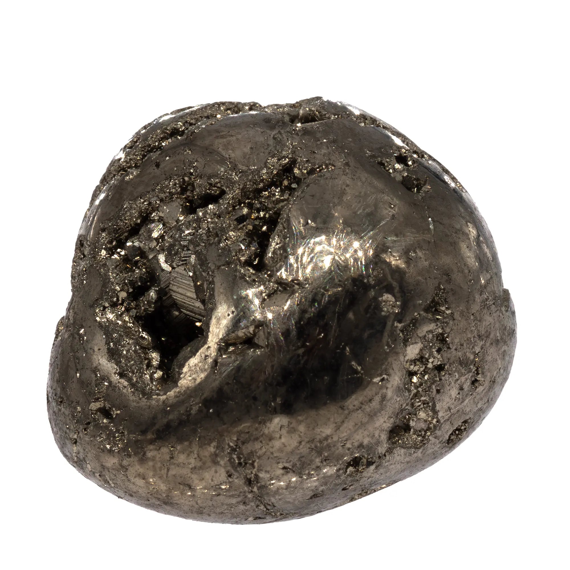 Pierre roulée Pyrite - Pérou - 2.5 à 3 cm - pyrite-roulee-pyrpr0 - CRISTAL SOURCES