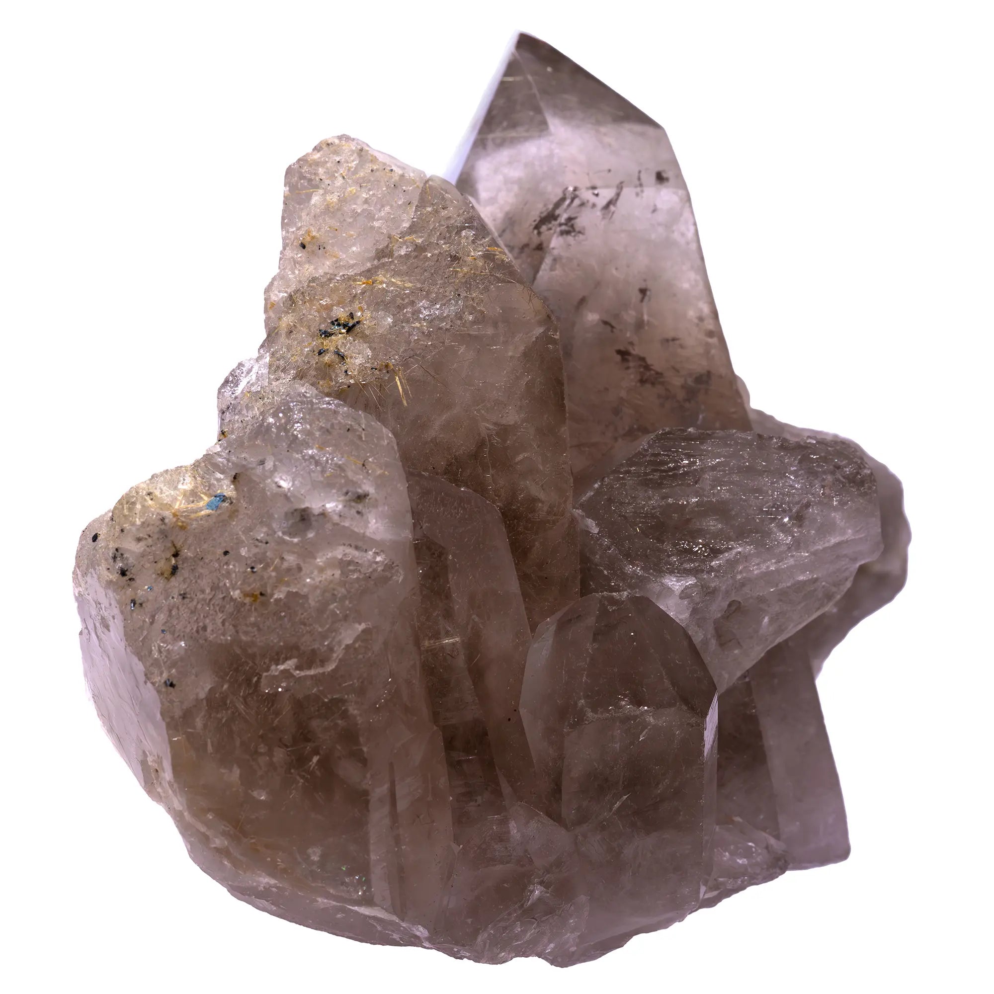 Quartz rutile doré - groupe de cristaux