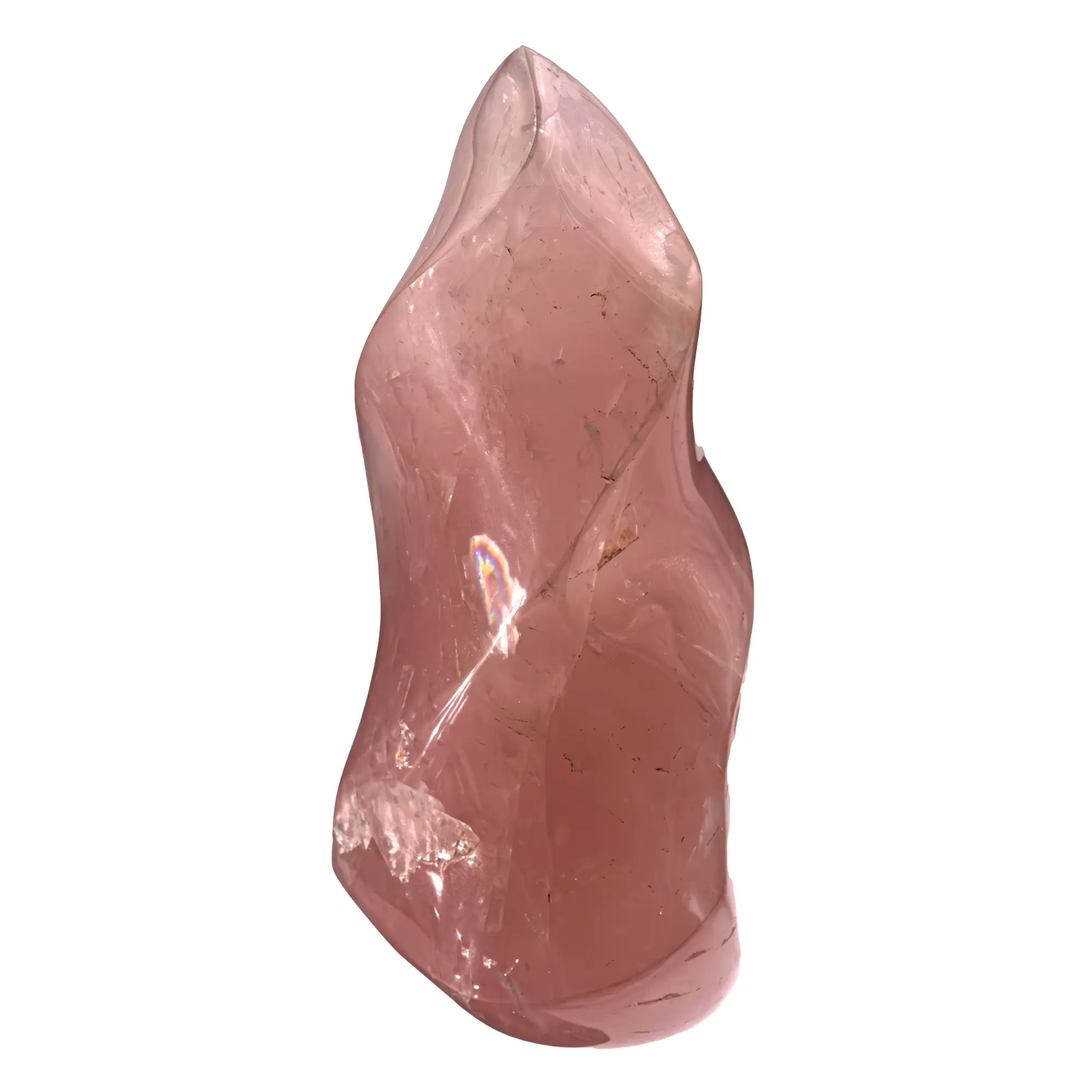 Quartz rose polie - flamme - quartz-rose-poli-madagascar-qr1 - CRISTAL SOURCES