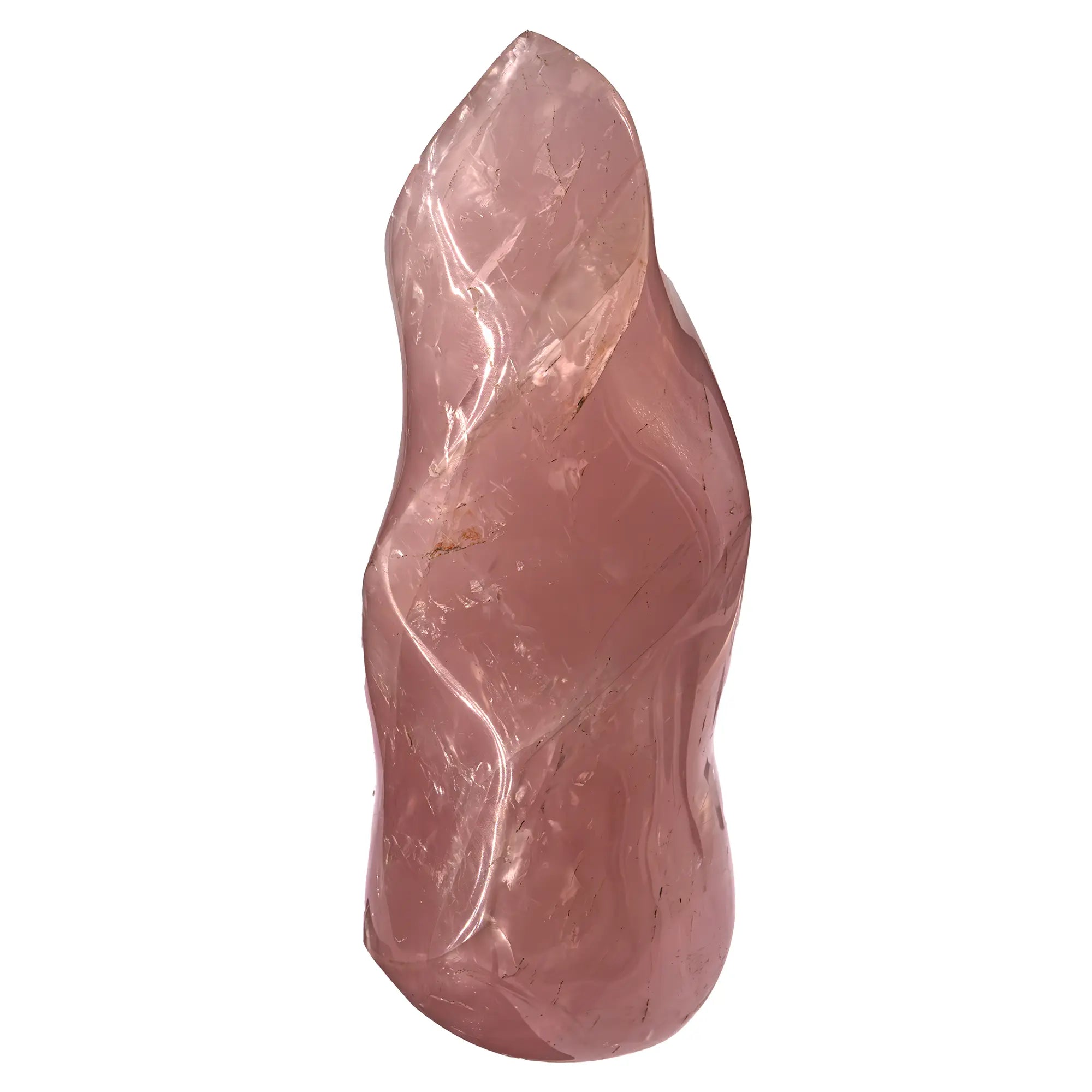 Quartz rose polie - flamme - quartz-rose-poli-madagascar-qr1 - CRISTAL SOURCES