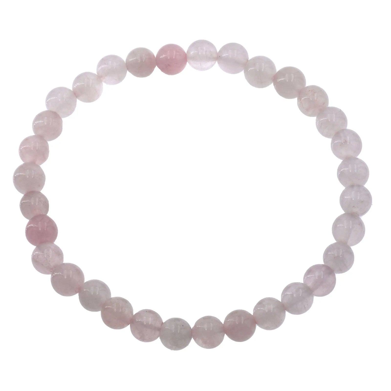 Bracelet Quartz rose perle ronde 6mm - bracelet-quartz-rose-perle-ronde-6mm-qrbra1 - CRISTAL SOURCES