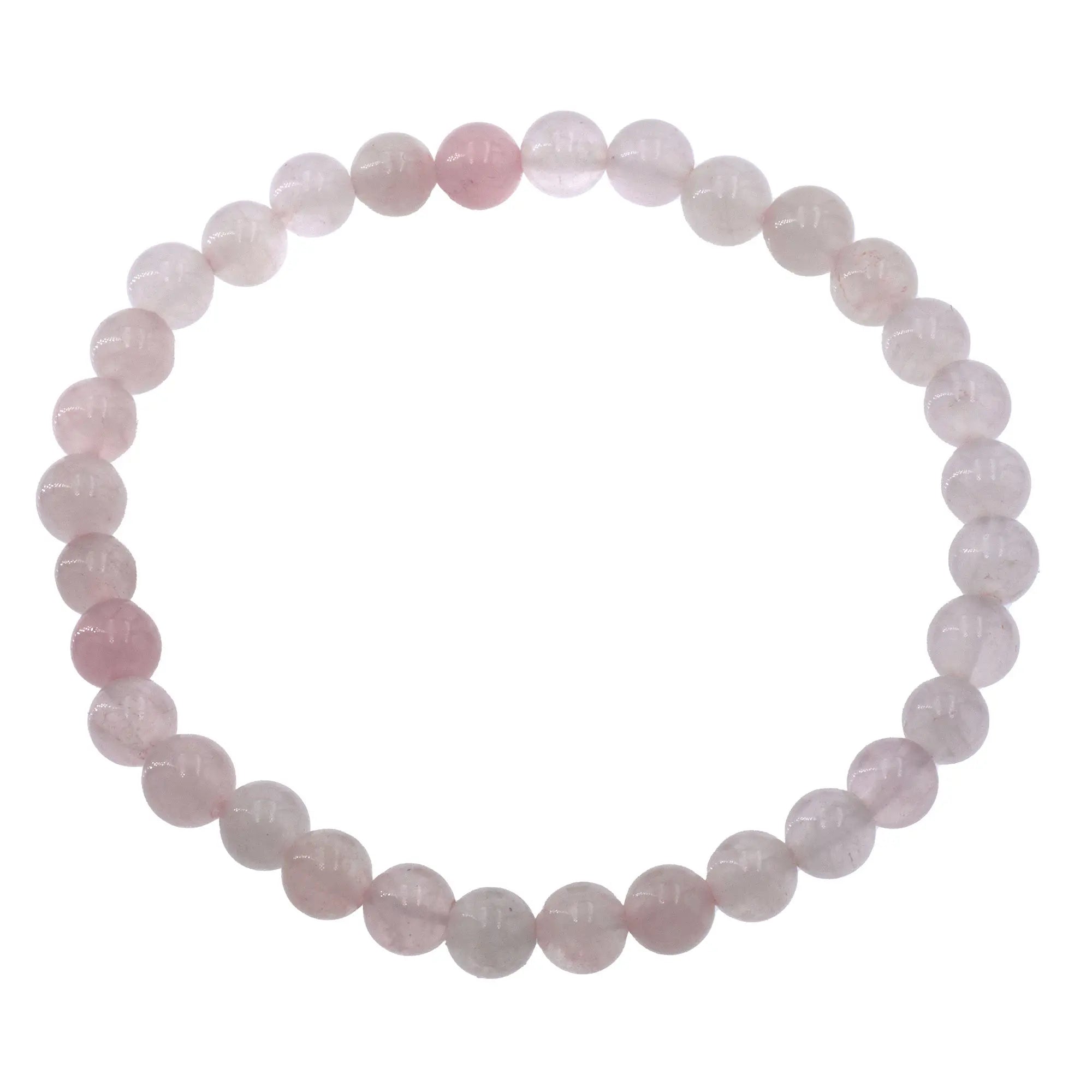 Bracelet Quartz rose perle ronde 6mm - bracelet-quartz-rose-perle-ronde-6mm-qrbra1 - CRISTAL SOURCES