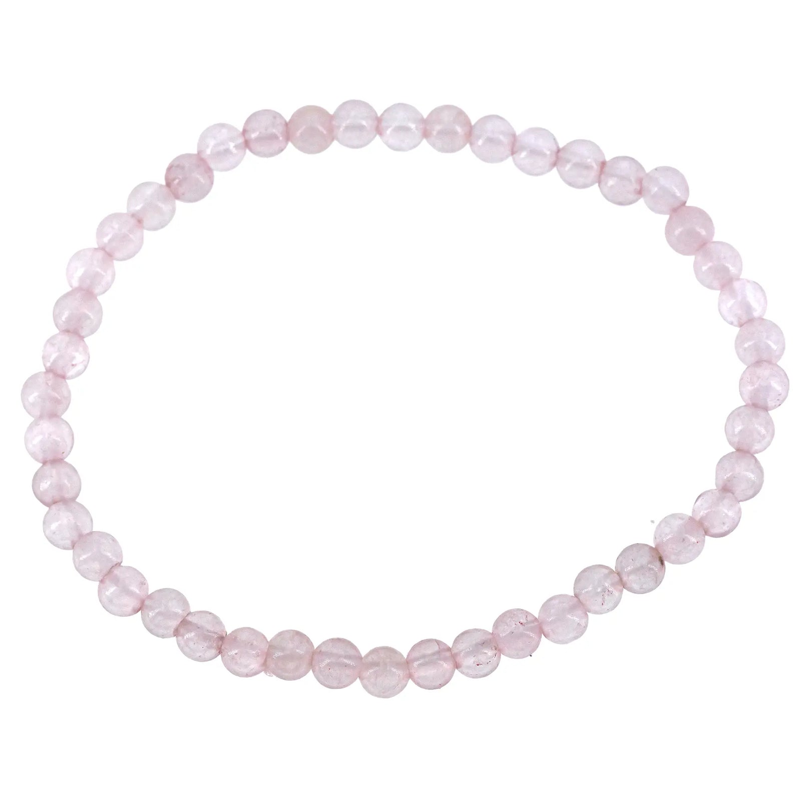 Bracelet Quartz rose perle ronde 4mm - bracelet-quartz-rose-perle-ronde-4mm-qrbra4 - CRISTAL SOURCES