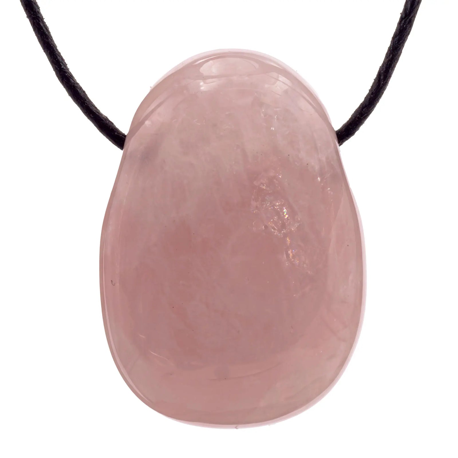 Pendentif Quartz Rose - pierre percée - pendentif-quartz-rose-perce-qrpc0 - CRISTAL SOURCES