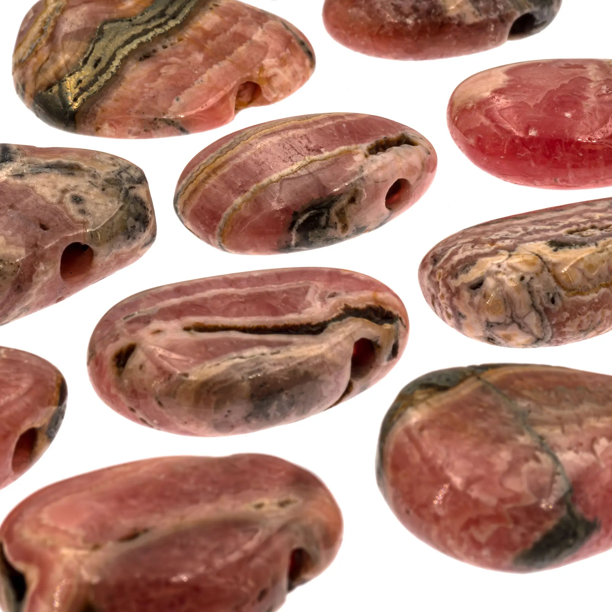 Pendentif Rhodochrosite - pierre percée - CRISTAL SOURCES