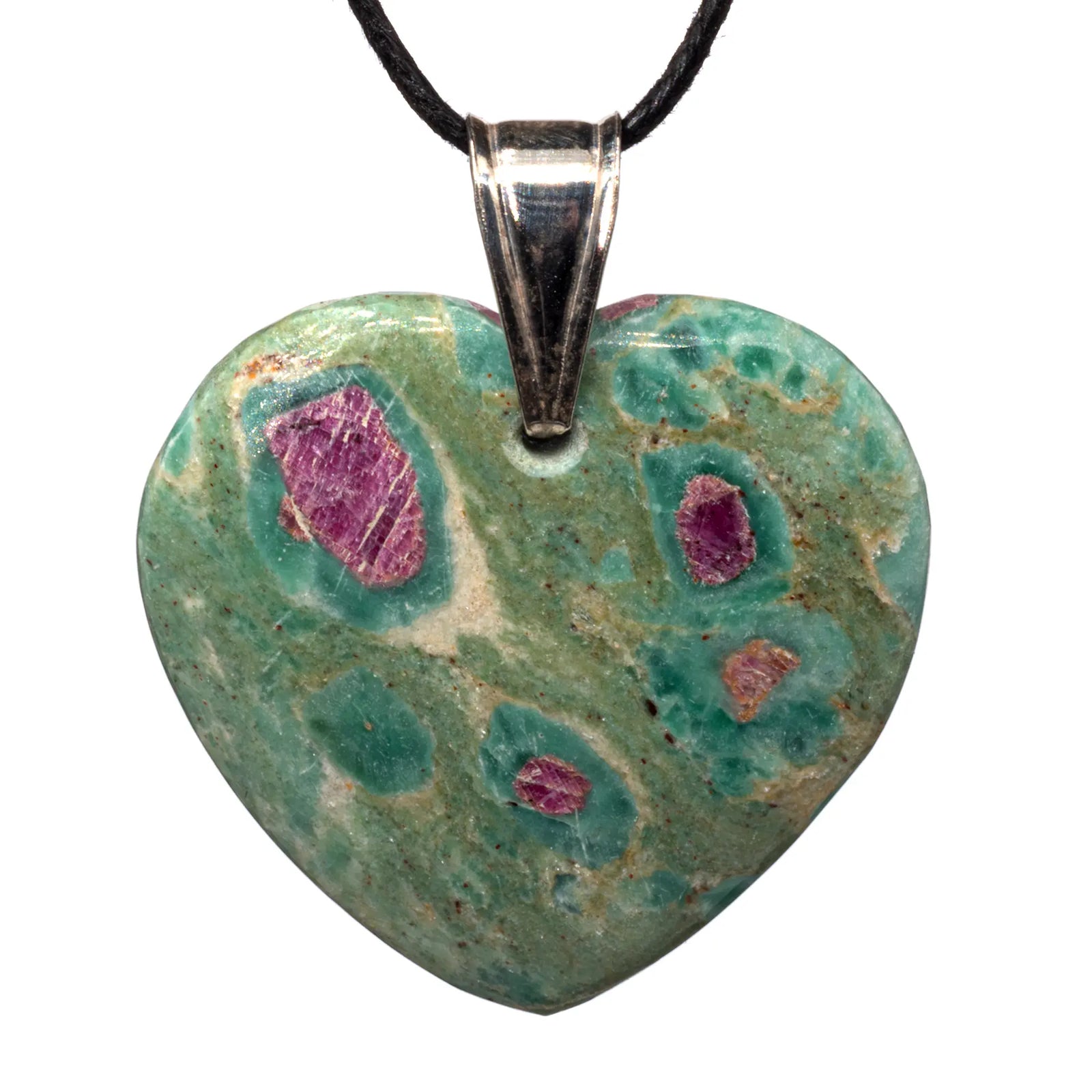 Pendentif Rubis fuchsite argent - cœur - pendentif-argent-rubis-fuchsite-coeur-rubfpd2-l - CRISTAL SOURCES
