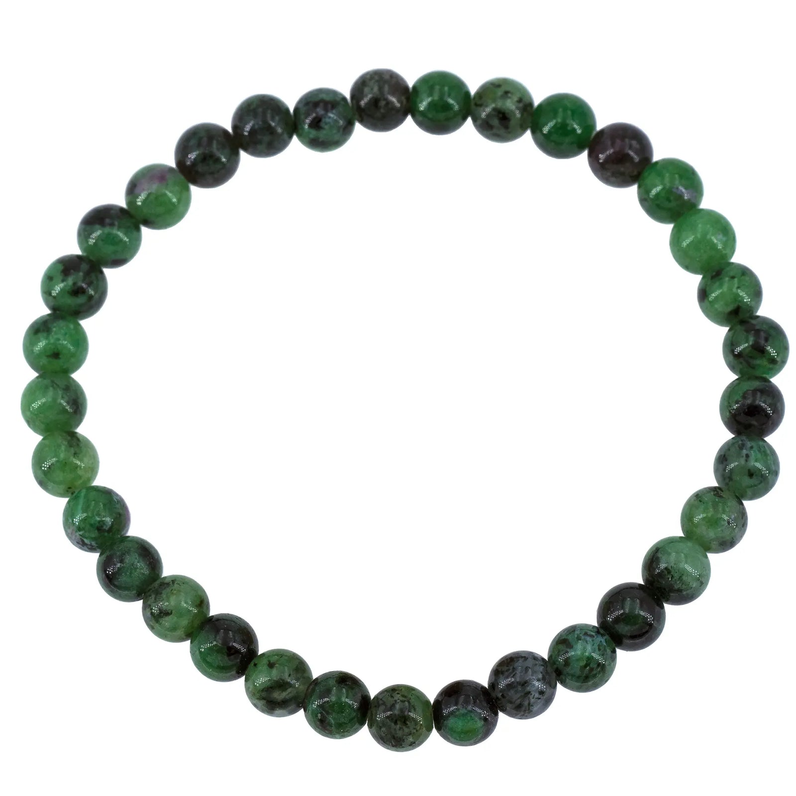 Bracelet Rubis zoïsite perle ronde 6mm - anyolite - bracelet-rubis-zoisite-anyolite-perle-ronde-6mm-anyolite-rubbra1 - CRISTAL SOURCES